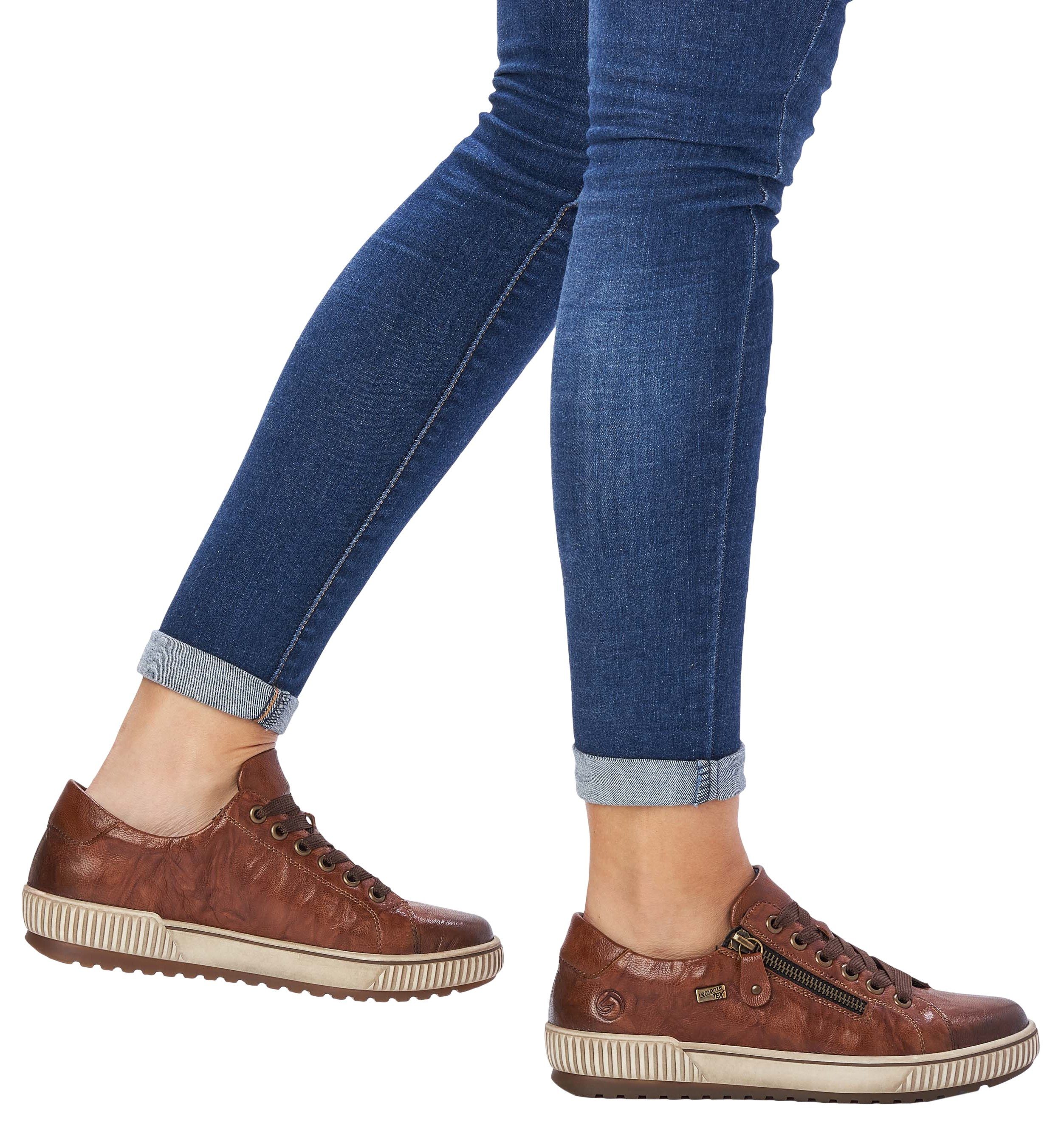 Remonte Plateausneakers vrijetijdsschoen, lage schoen, veterschoen met buitenrits