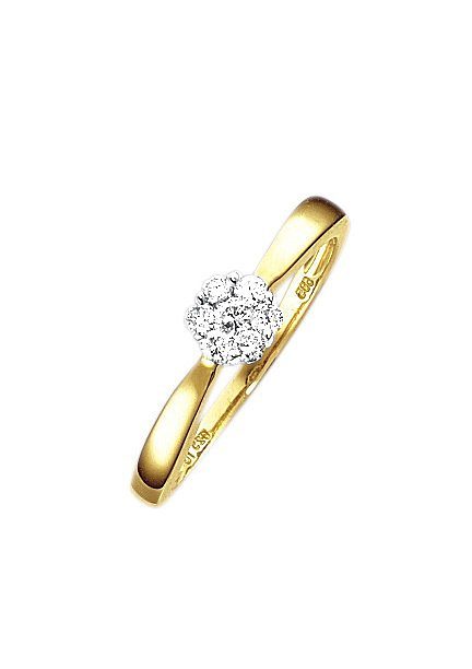 Firetti Solitaire ring Sieraad cadeau Goud 585 damesring verlovingsring goudring LIEFDE dames ringen maat 16 goud