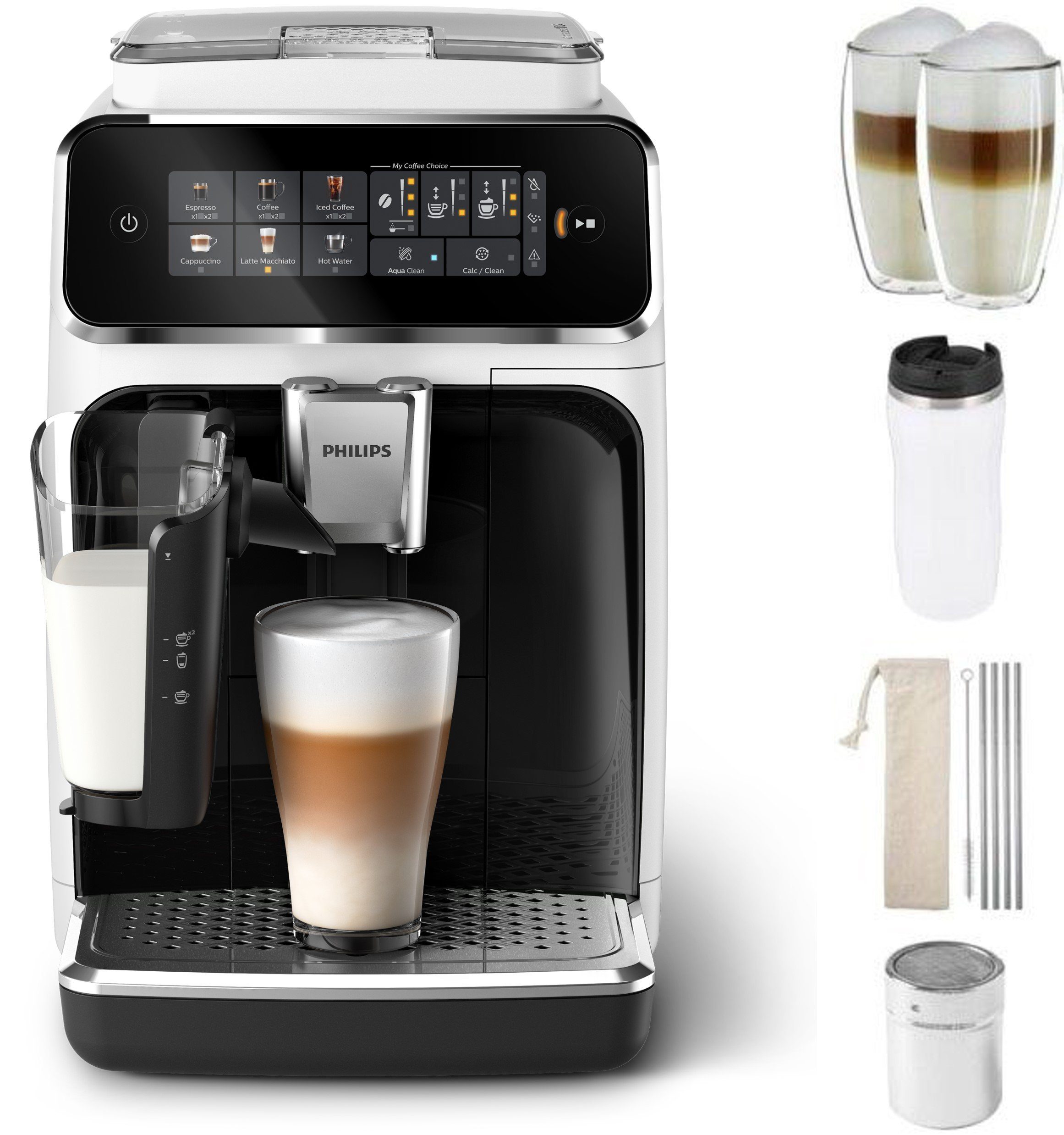 Philips Volautomatisch koffiezetapparaat EP3343-50 3300 Series, 6 koffiespecialiteiten, met lattego 