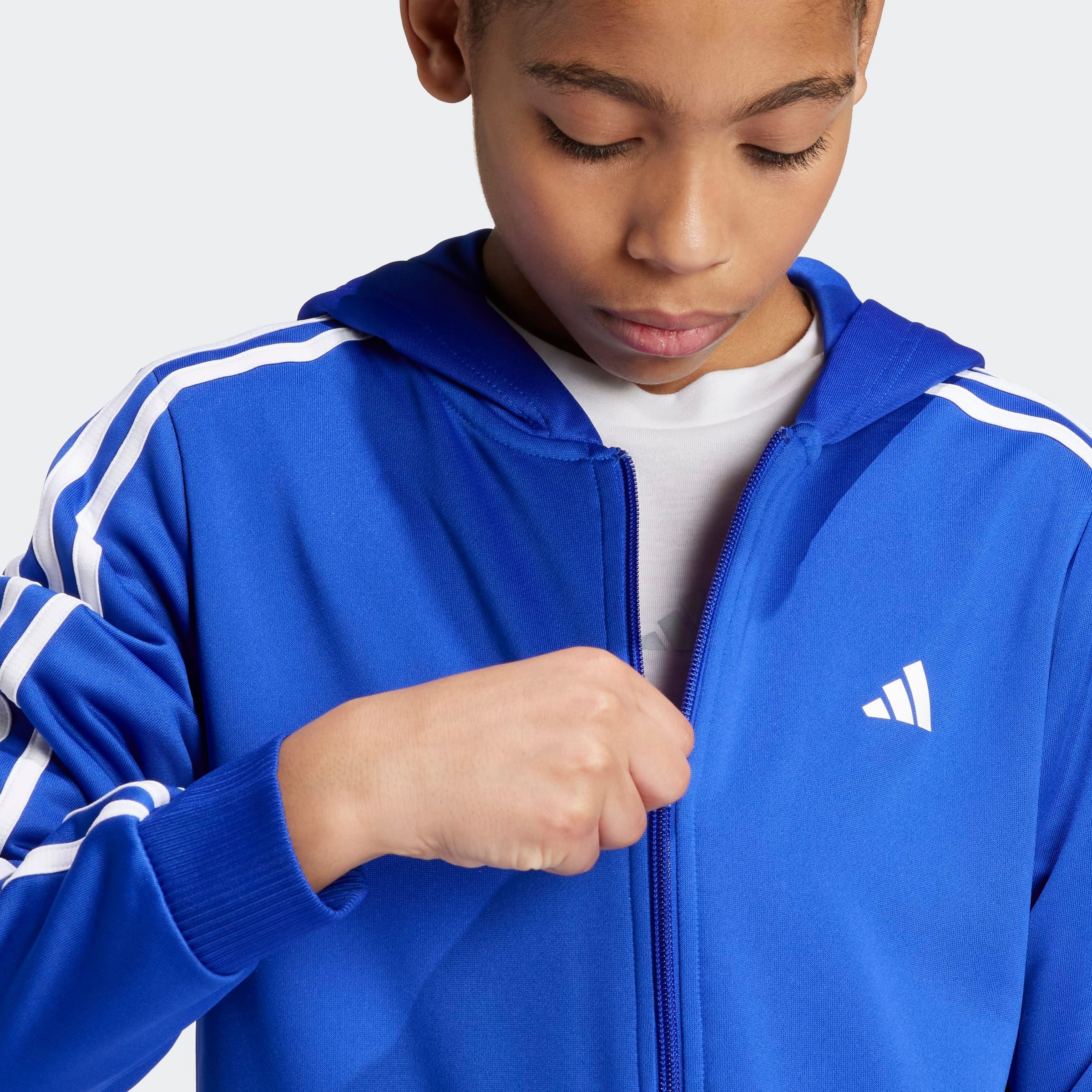 adidas Sportswear Trainingsjack TRAIN ESSENTIALS AEROREADY 3STREPEN REGULARFIT CAPUCHONJACK