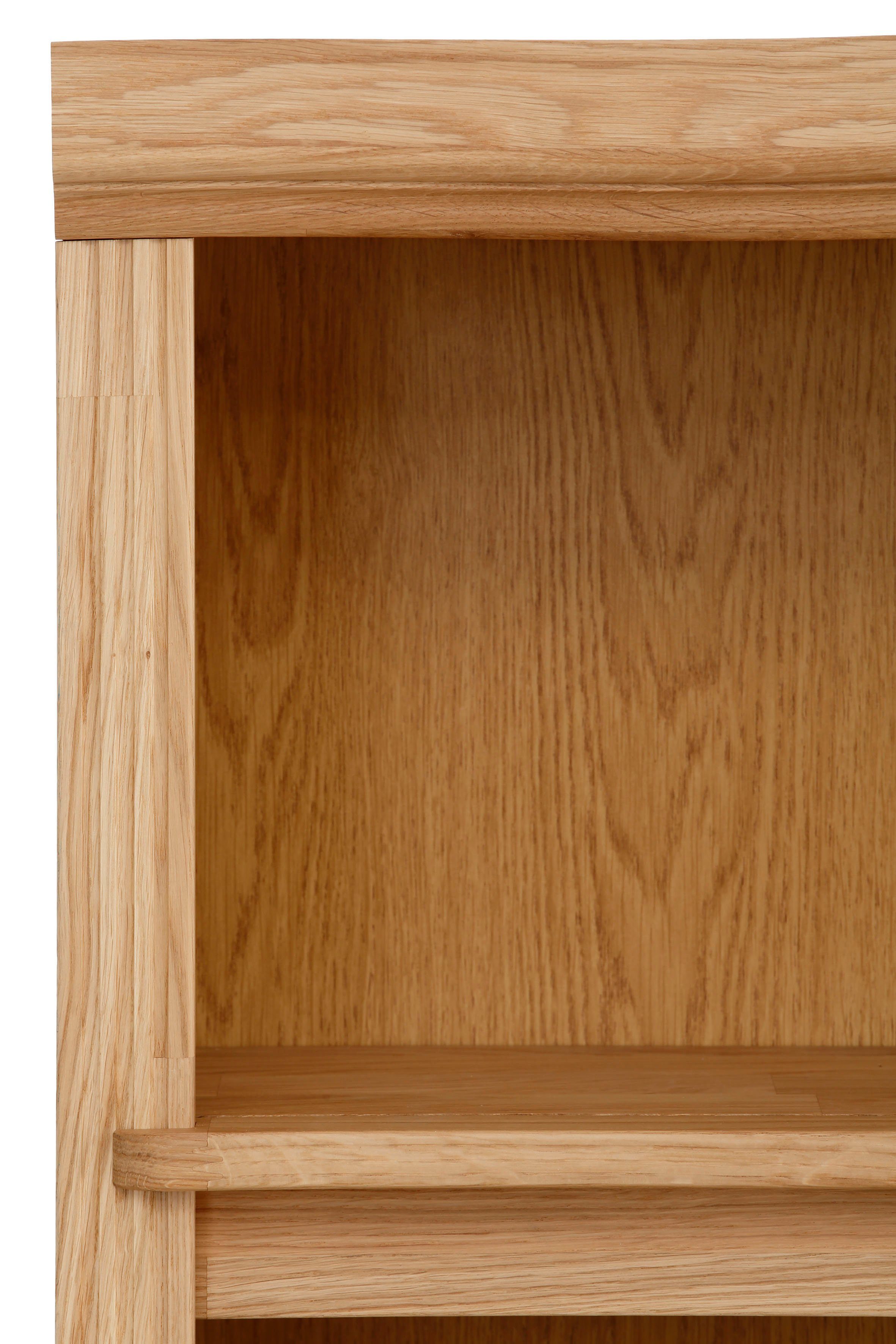 Home affaire Boekenkast Soeren van massief grenen, hoogte 220 cm, met 2 houten deuren, veel bergruimte
