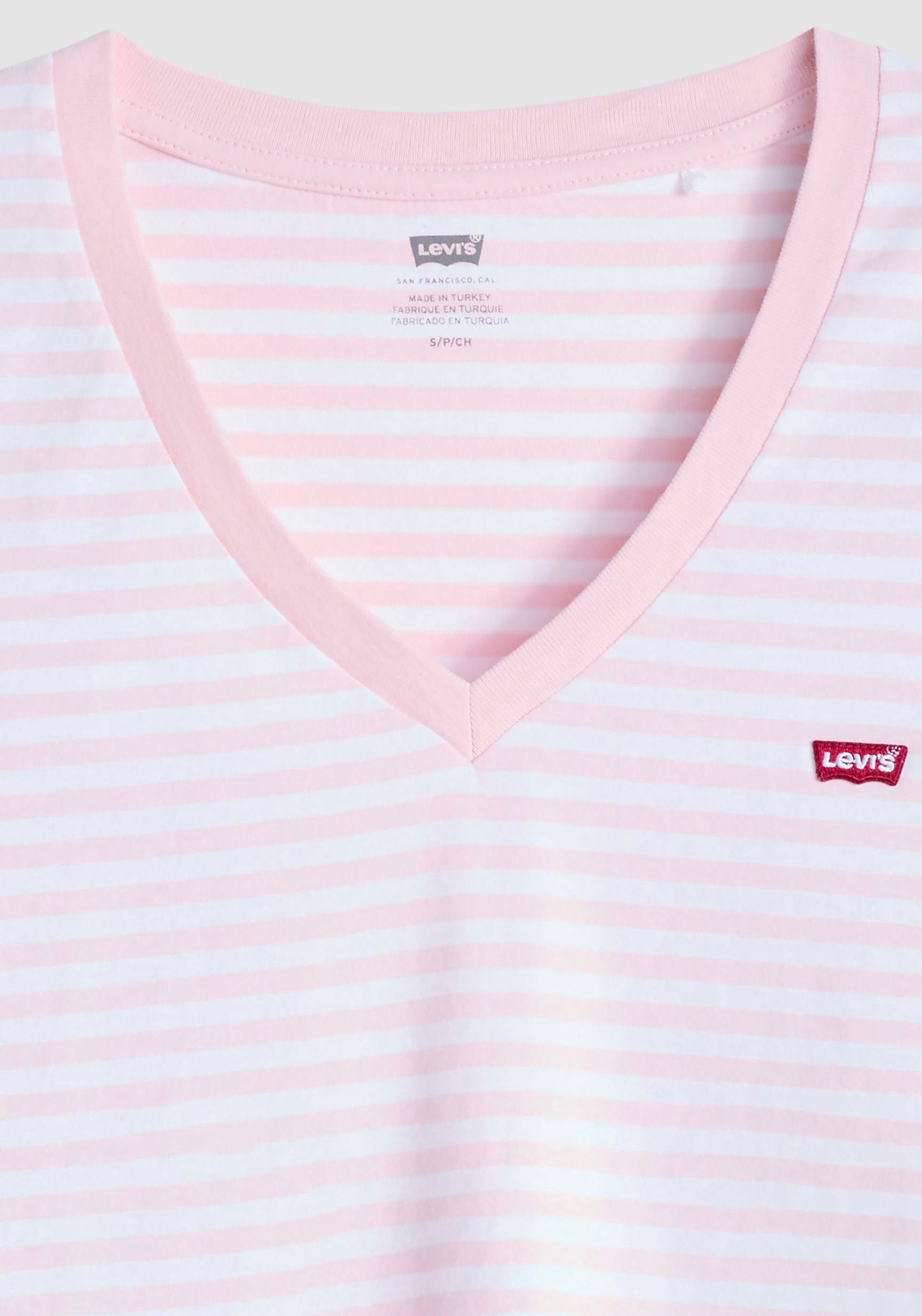 Levi's® Shirt met V-hals PERFECT VNECK met mini-batwing-logoborduursel