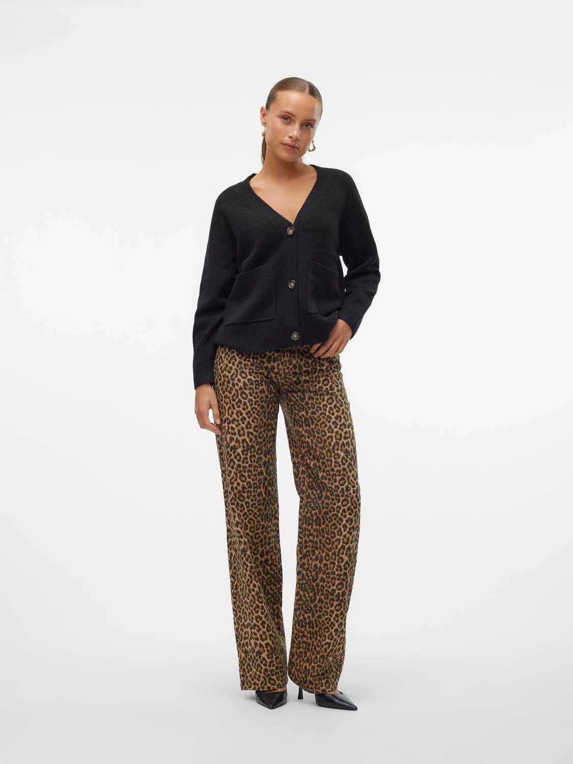 Vero Moda Vest VMBOOM LS V-NECK BUTTON CARDIGAN GA NOOS
