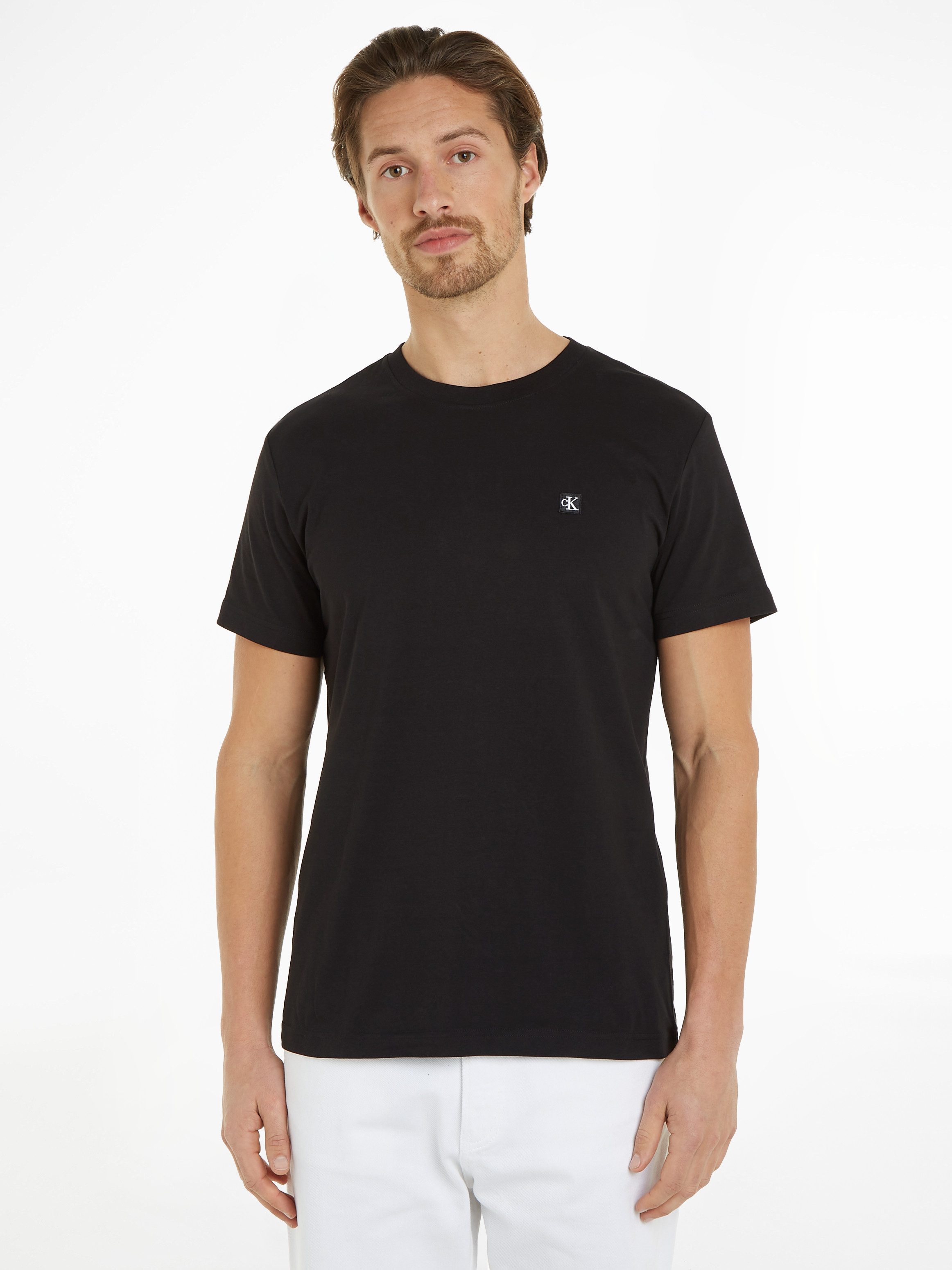 Calvin Klein T-shirt CK EMBRO BADGE TEE heren t-shirts maat L zwart
