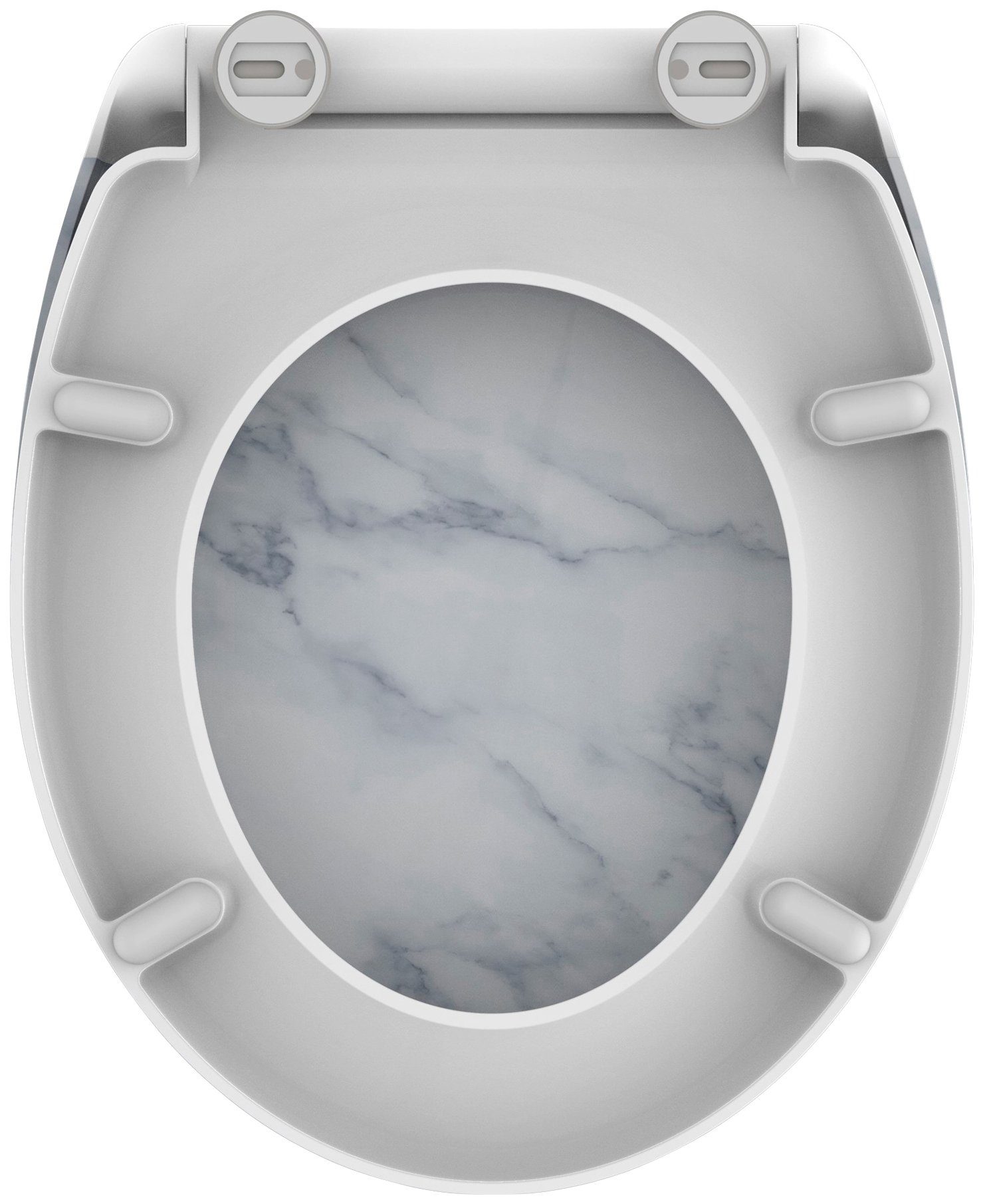 welltime Toiletzitting Marble afneembaar, softclosemechanisme, breukbestendig, duroplast, snelsluiting
