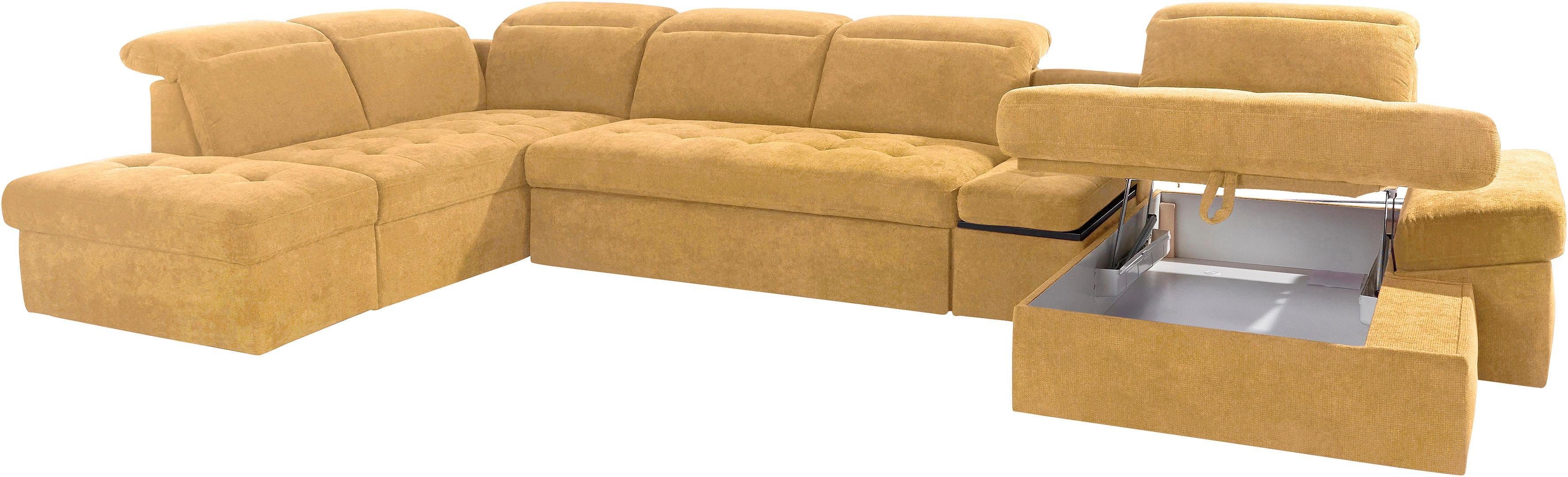 sit&more Zithoek Stardust U-vorm met verstelbare hoofdsteun, armleuningen en tafelelement
