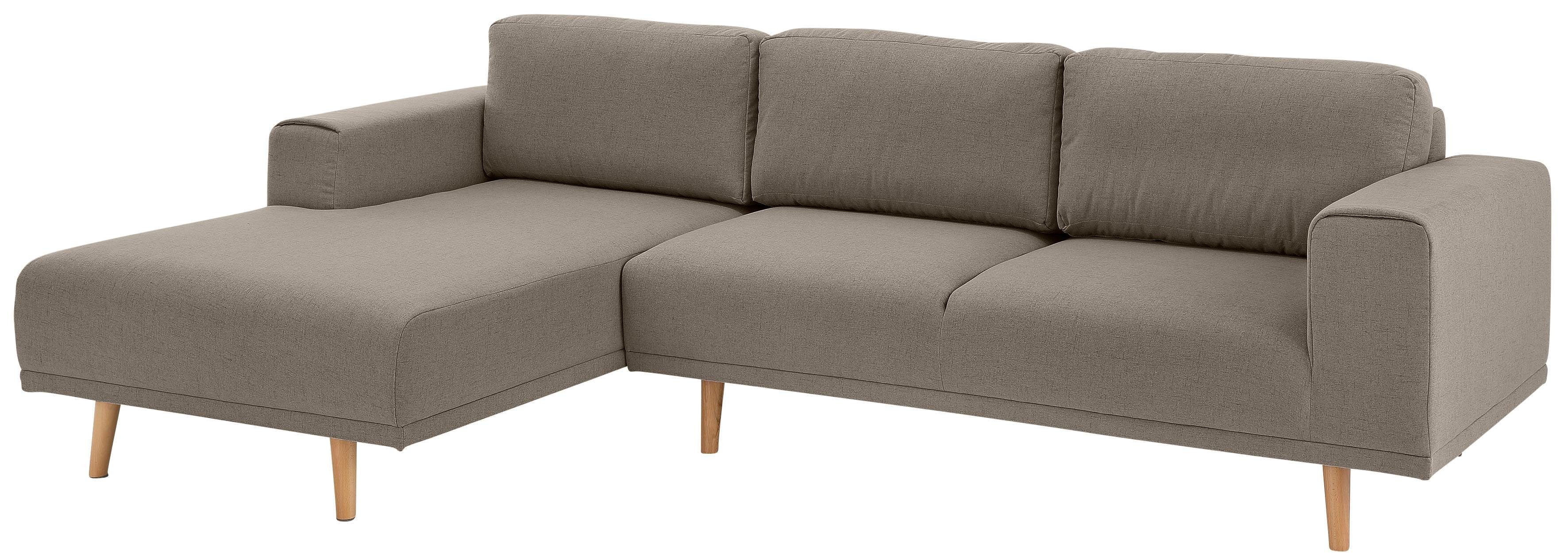 Home affaire Hoekbank Lasse L-vorm in scandinavische stijl met houten poten