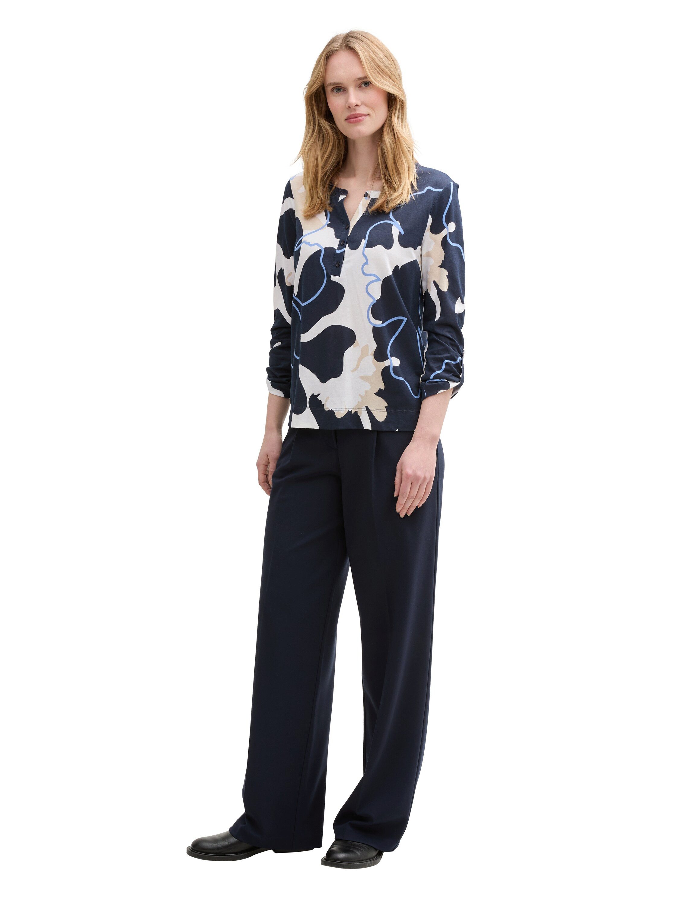 Tom Tailor Shirt met lange mouwen met print all-over