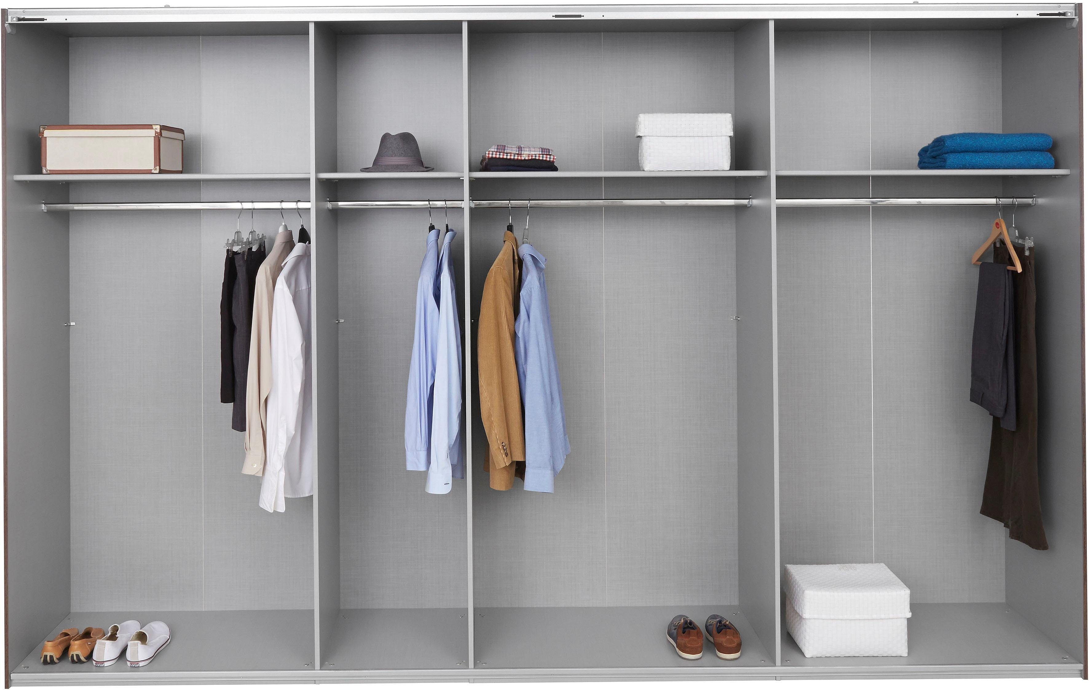 Wimex Zweefdeurkast Level by fresh to go met glazen deuren en synchroon openen