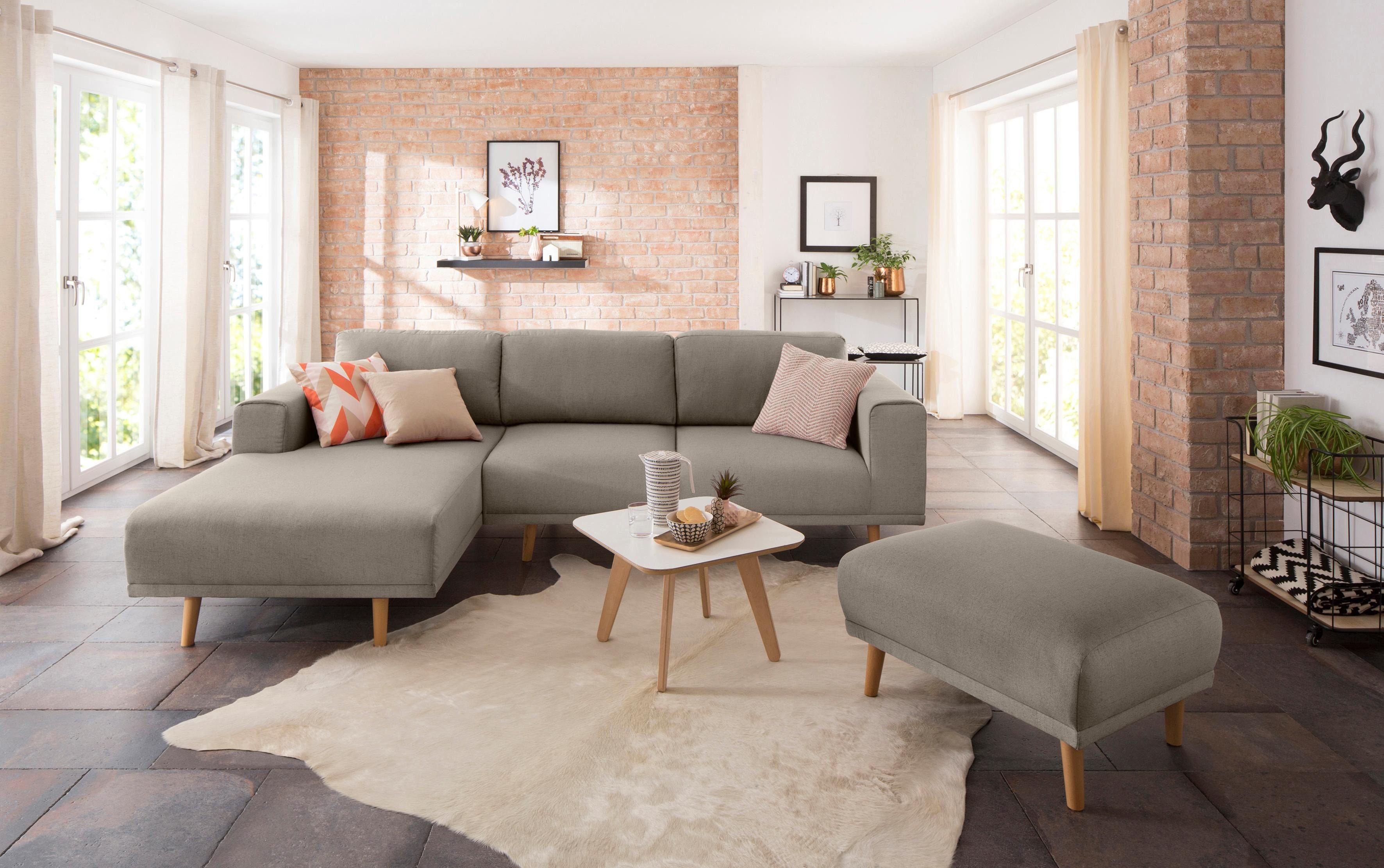 Home affaire Hocker Lasse met houten voetjes