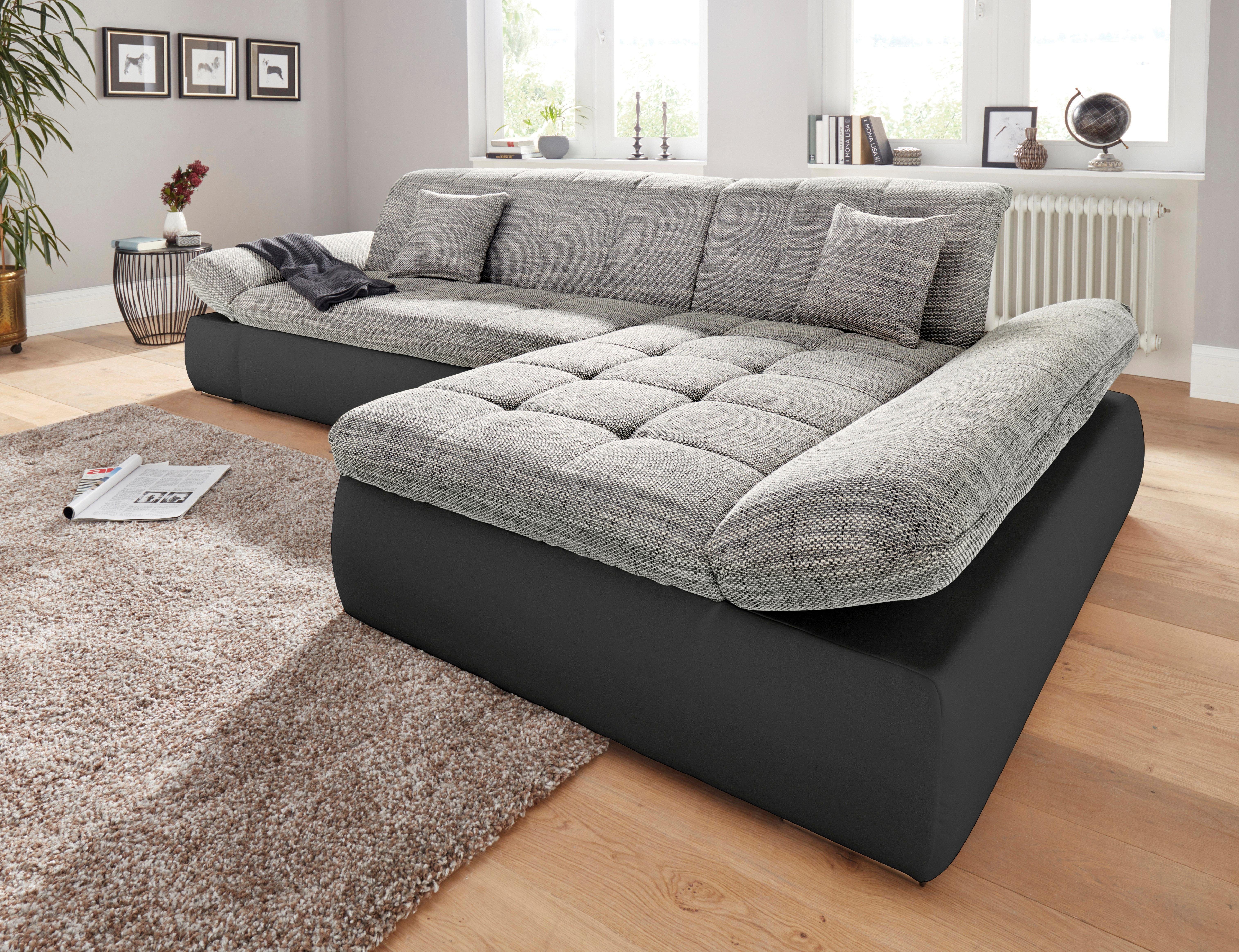 DOMO collection Hoekbank PB Moric optioneel met slaapfunctie en armsteunverstelling U-vorm