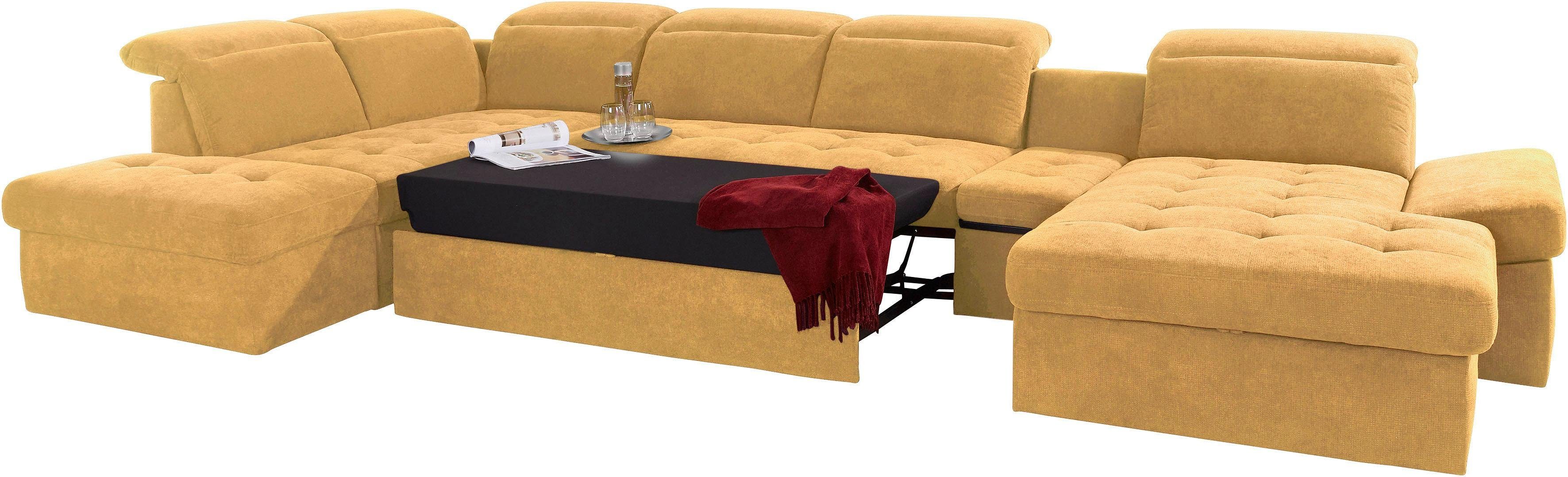 sit&more Zithoek Stardust U-vorm met verstelbare hoofdsteun, armleuningen en tafelelement
