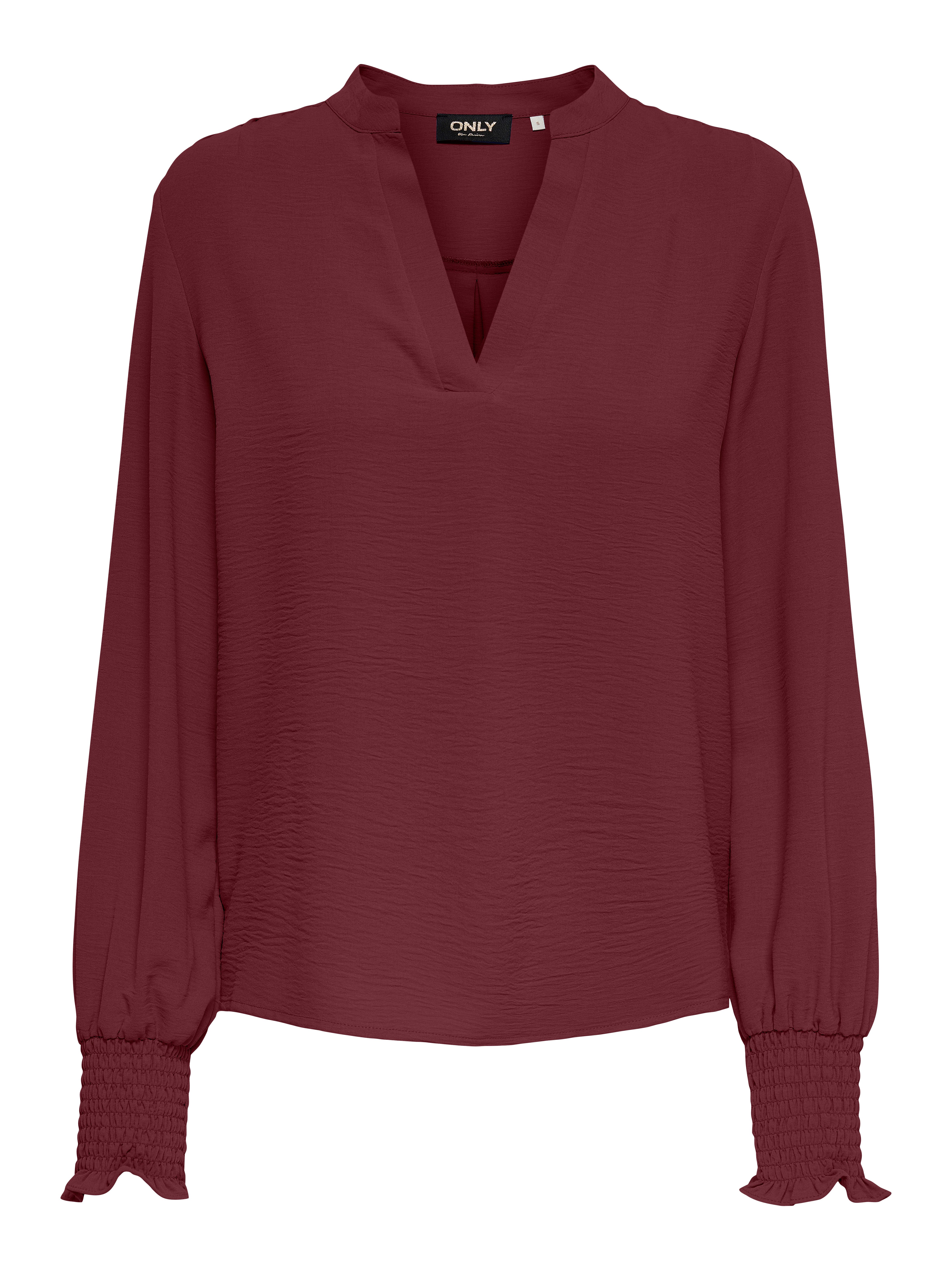 Only Shirt ONLMETTE V-NECK LS SMOCK TOP NOOS WVN