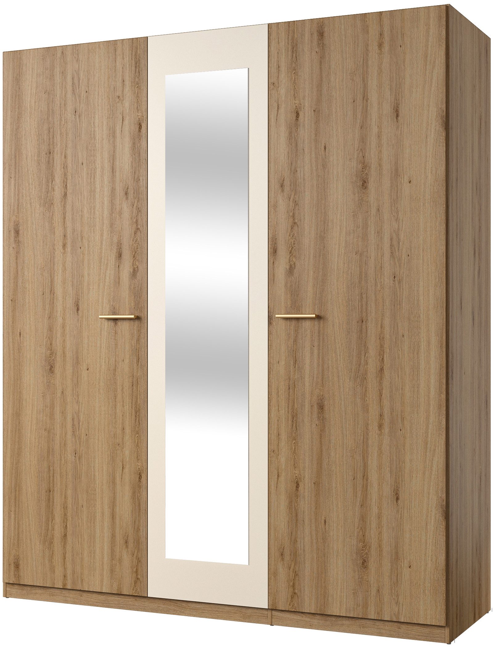 Home affaire Draaideurkast Bitry, linnenkast incl. complete binneninrichting Kledingkast, verstelbare legplanken 22 mm dik, spiegeldeur