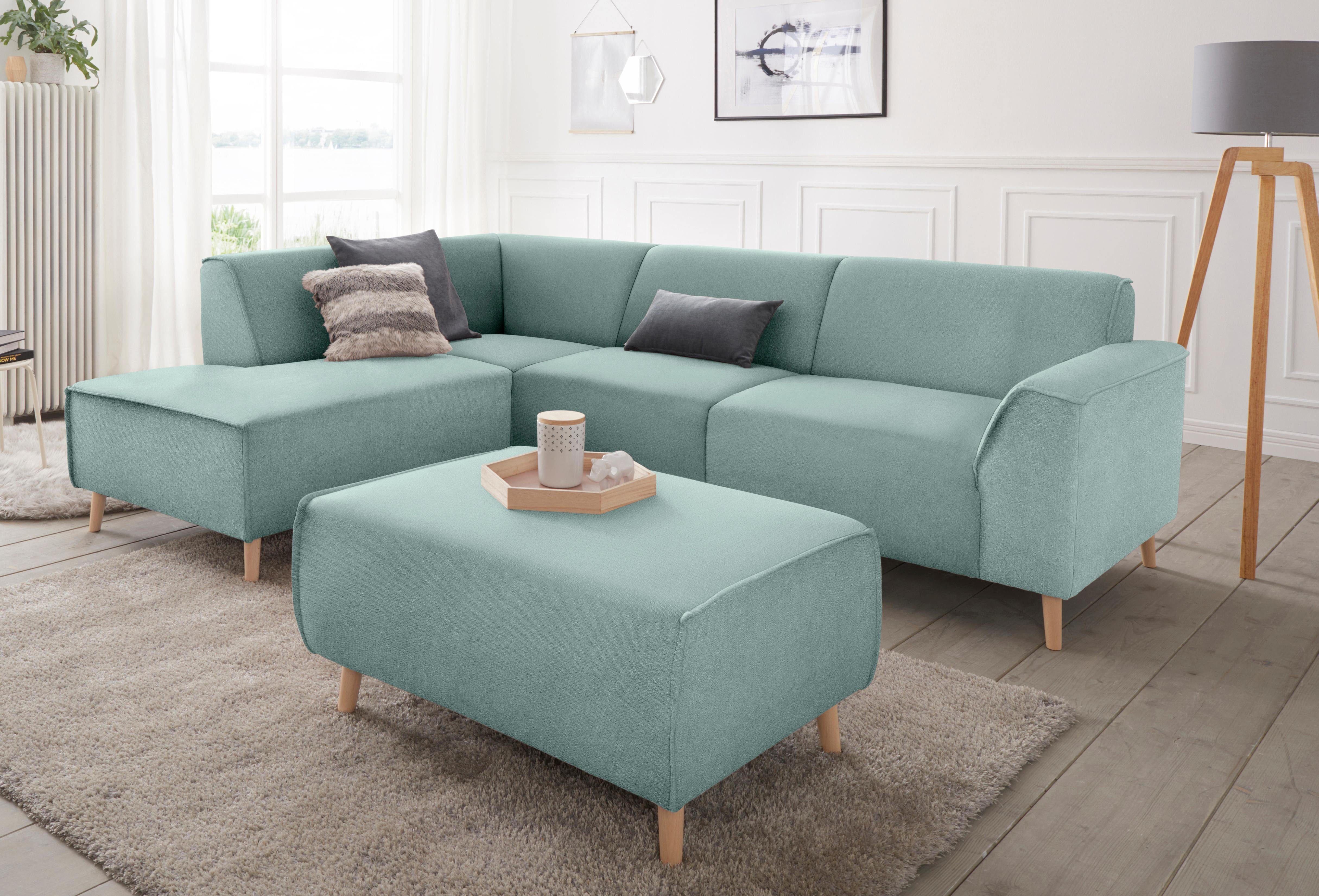 Andas Hoekbank Janek L-vorm met binnenvering en opstaande naad in scandinavisch design