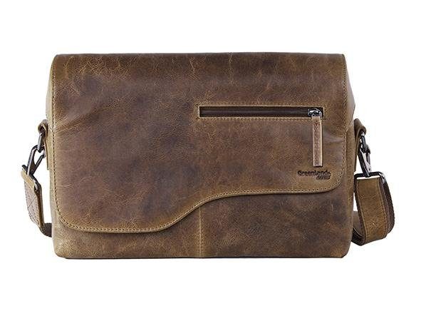 GreenLand Nature Messenger Bag Montana in een vintage look