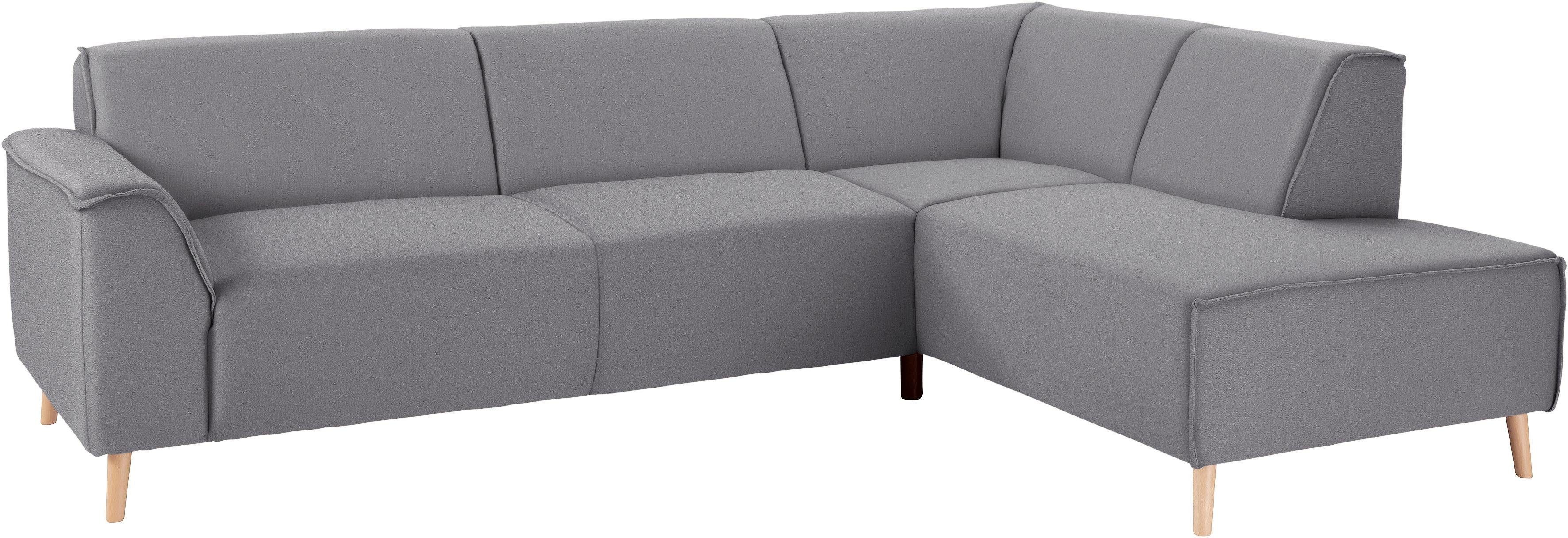 andas Hoekbank Janek L-vorm met binnenvering en opstaande naad in scandinavisch design