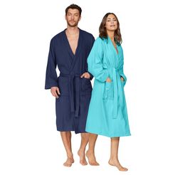 my home uniseks badjas travel ideaal voor elke reis (1 stuk) blauw