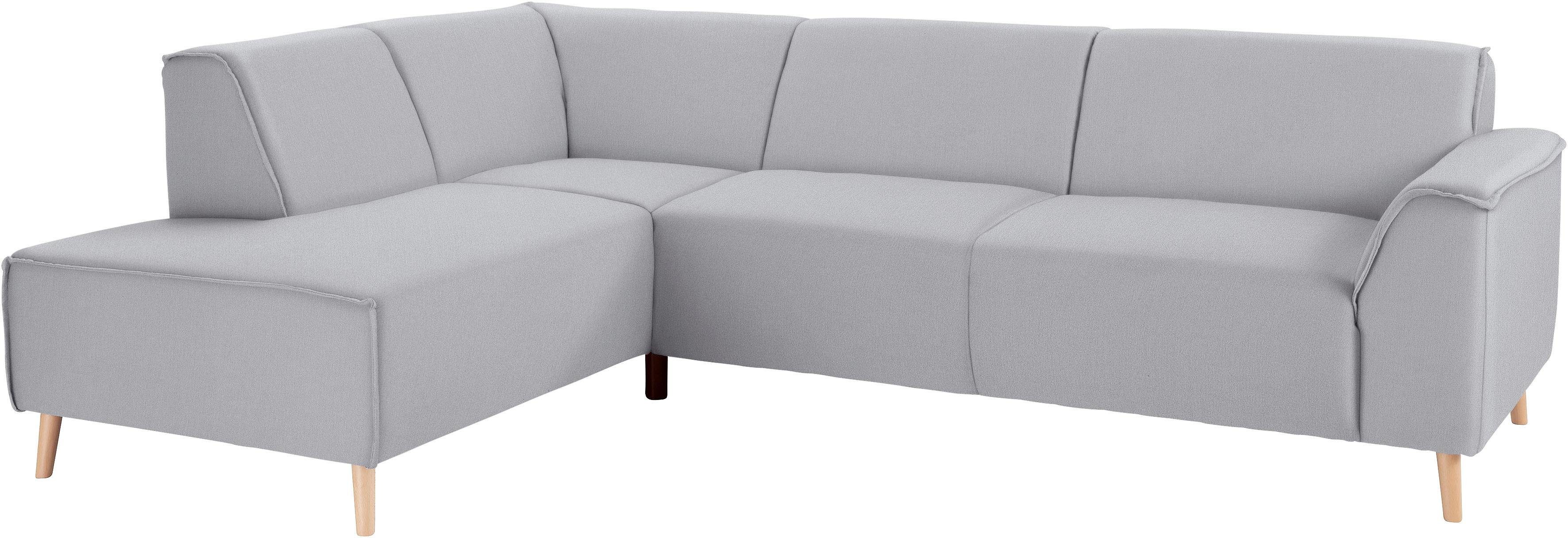 andas Hoekbank Janek Scandic Design, elegant en tijdloos, L-vorm met binnenvering en opstaande naad in scandinavisch design