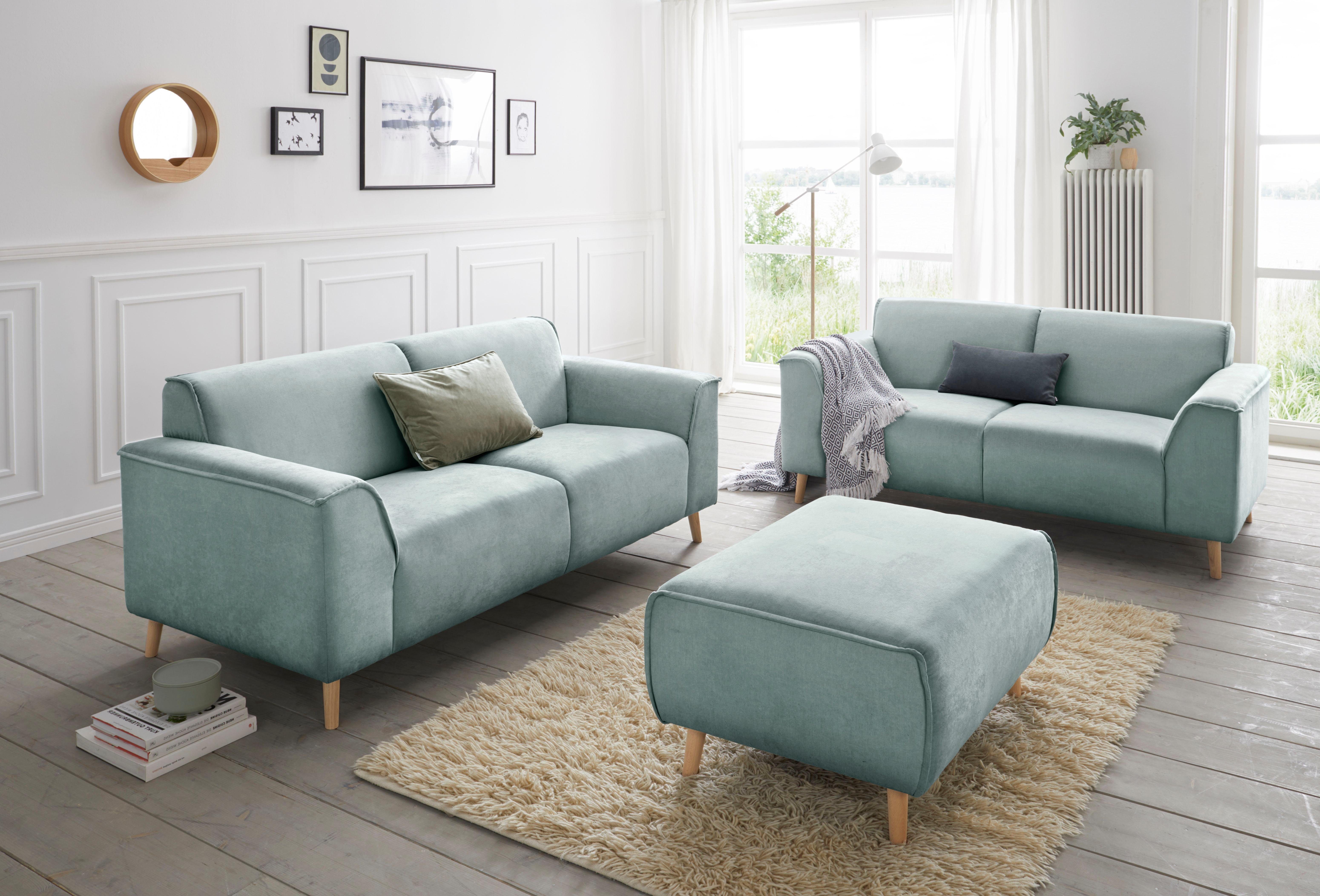 andas 2-zitsbank Janek Scandic Design, elegant en tijdloos met binnenvering en opstaande naad in scandinavisch design
