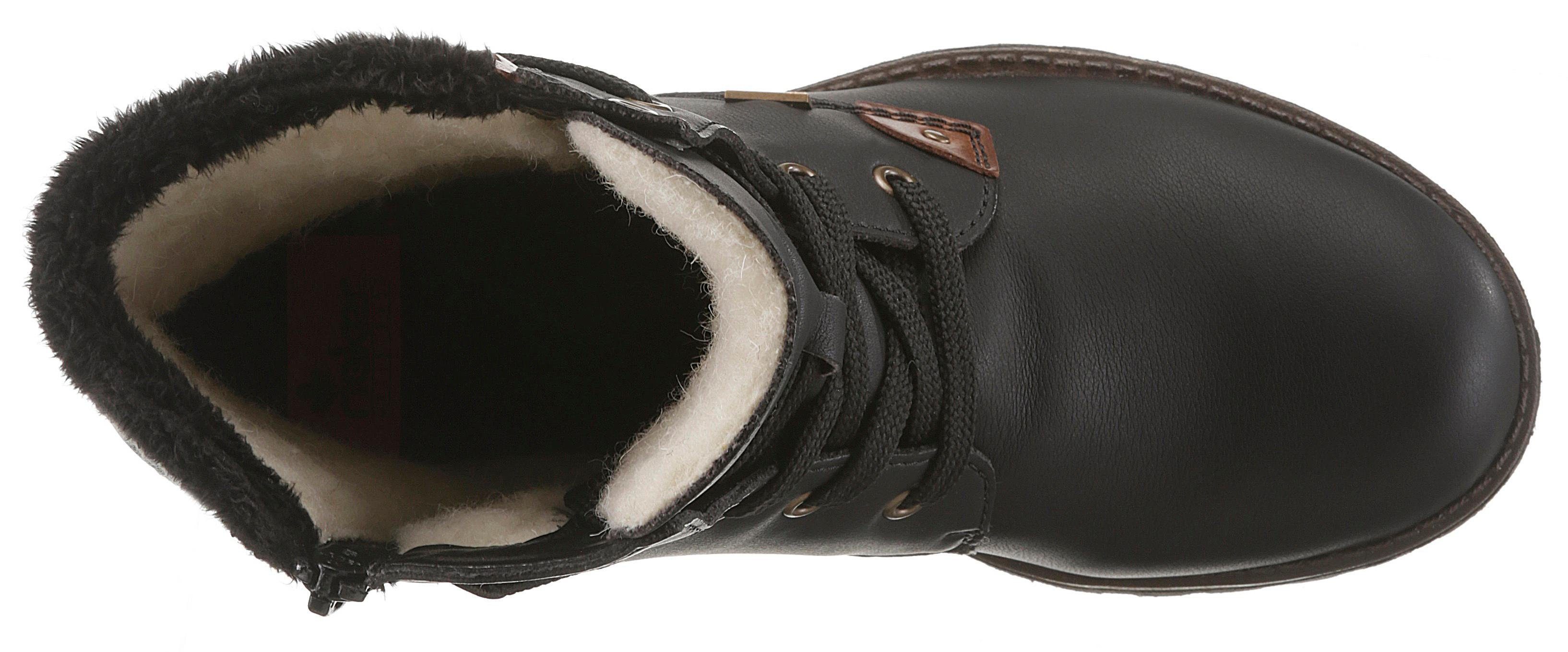 Rieker Winterlaarzen winterenkellaars, veterschoenen, laarzen in tex-uitvoering