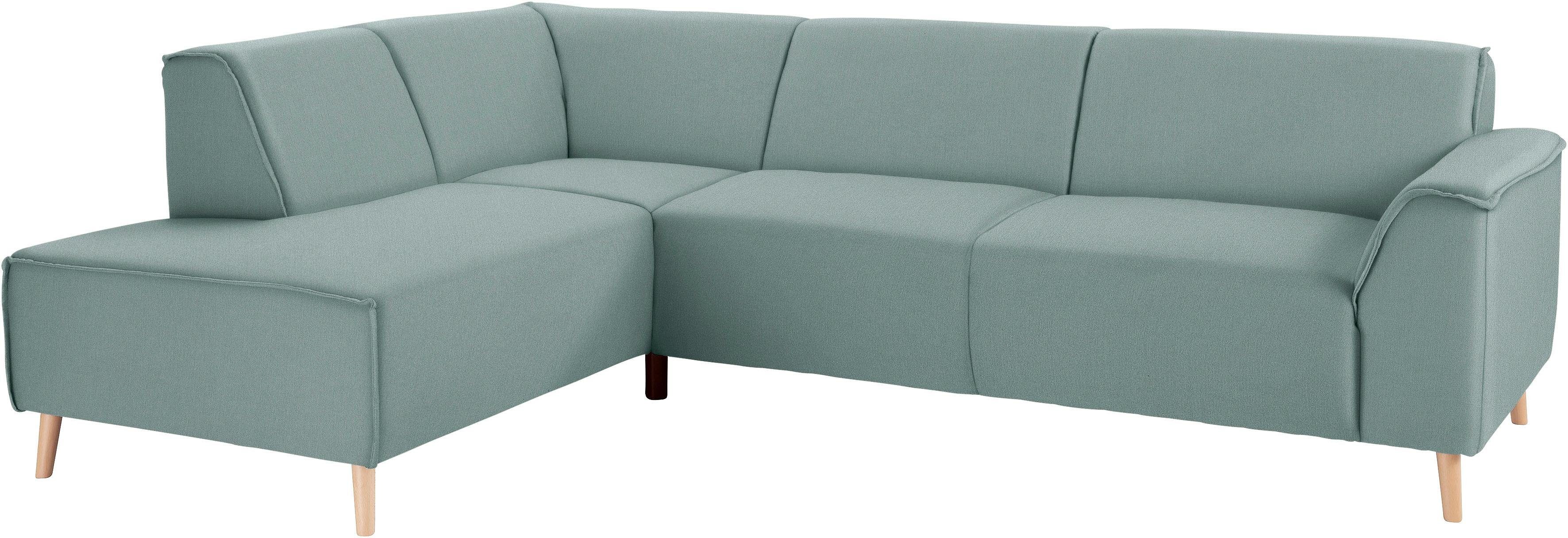 andas Hoekbank Janek L-vorm met binnenvering en opstaande naad in scandinavisch design