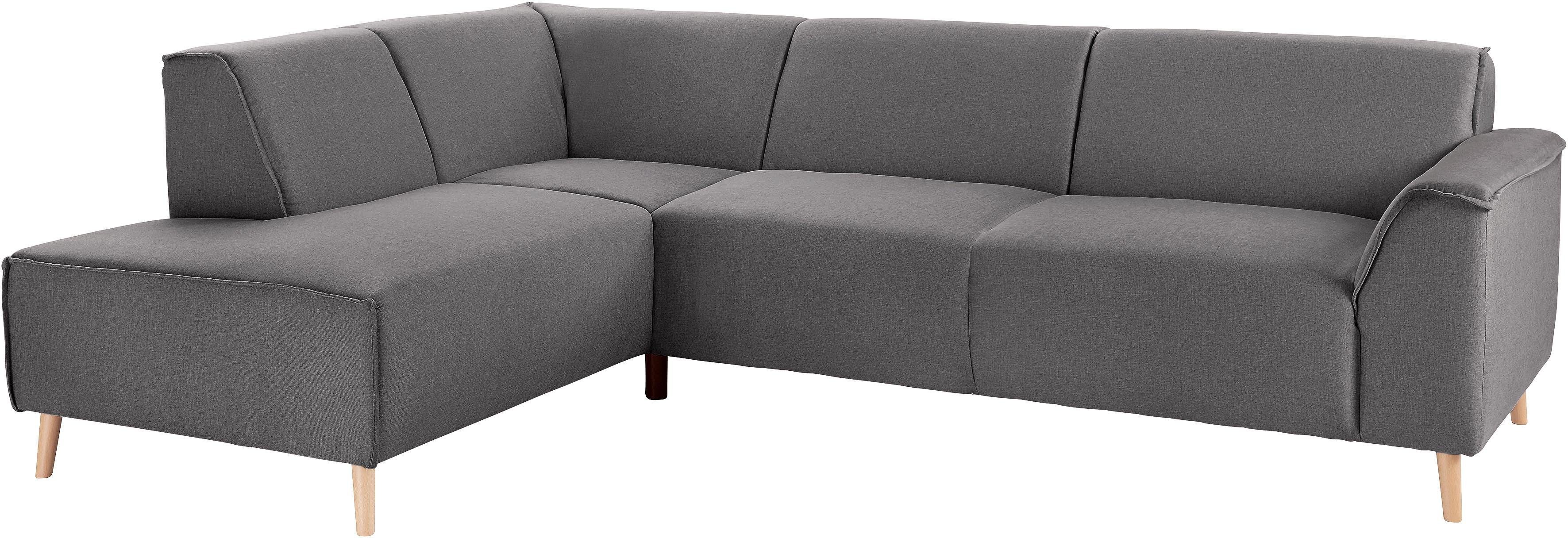 andas Hoekbank Janek L-vorm met binnenvering en opstaande naad in scandinavisch design