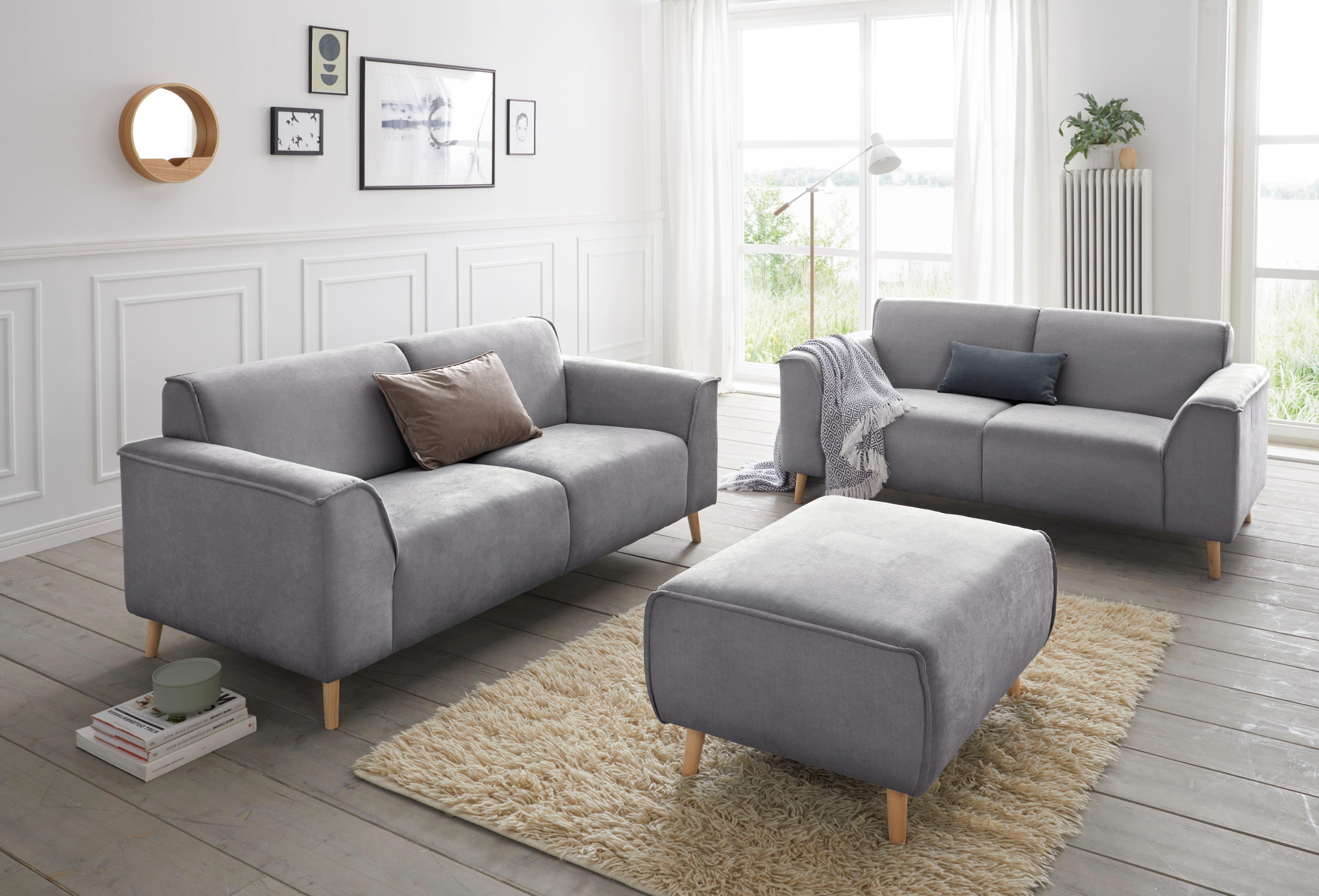 andas 2-zitsbank Janek Scandic Design, elegant en tijdloos met binnenvering en opstaande naad in scandinavisch design