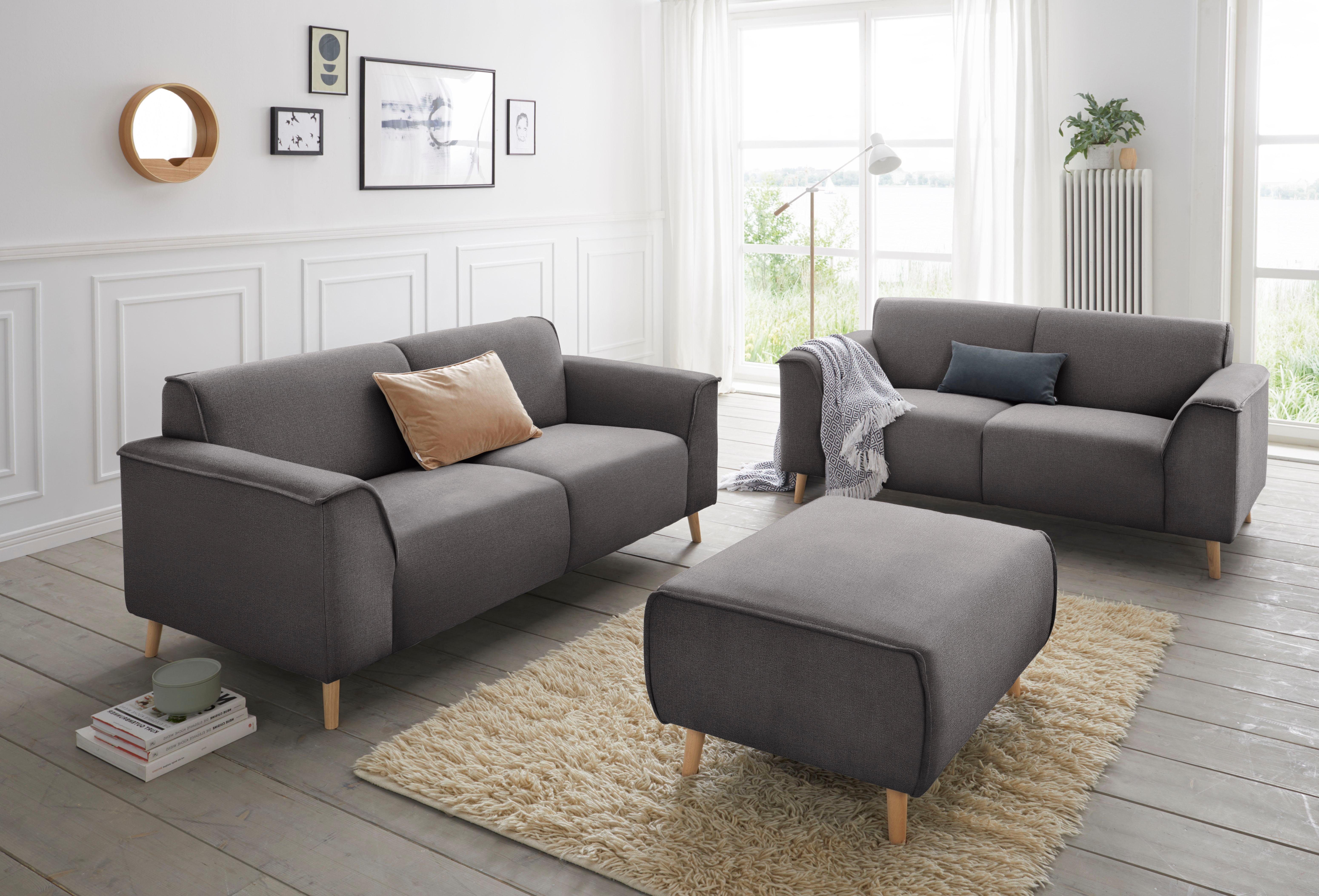 andas 2-zitsbank Janek Scandic Design, elegant en tijdloos met binnenvering en opstaande naad in scandinavisch design