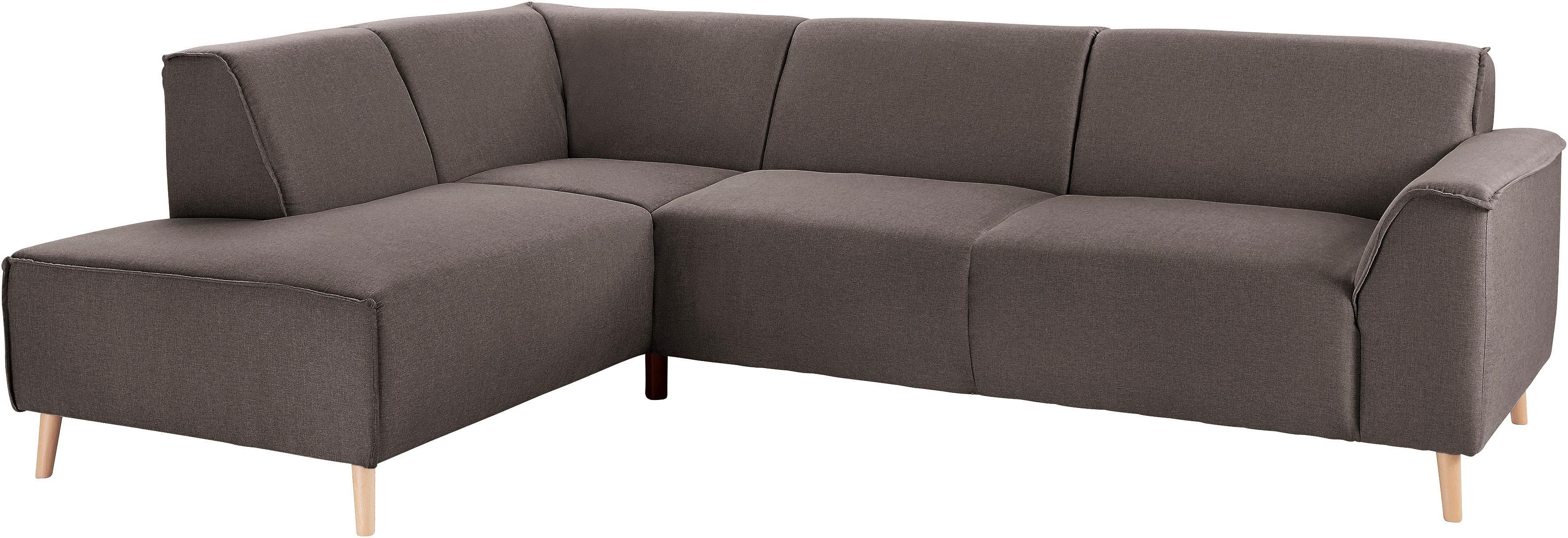 andas Hoekbank Janek L-vorm met binnenvering en opstaande naad in scandinavisch design