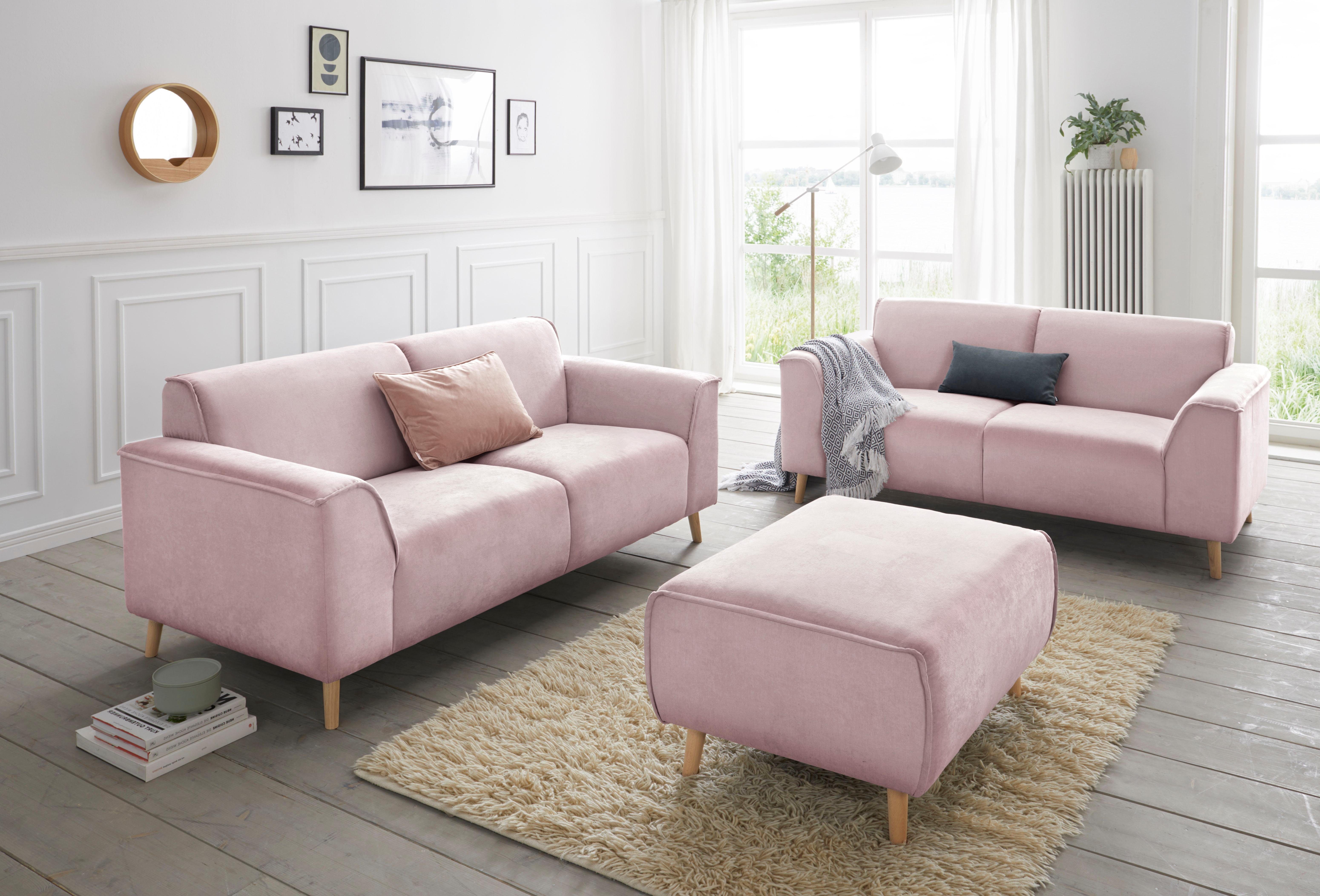 andas 2,5-zitsbank Janek met binnenvering en opstaande naad in scandinavisch design