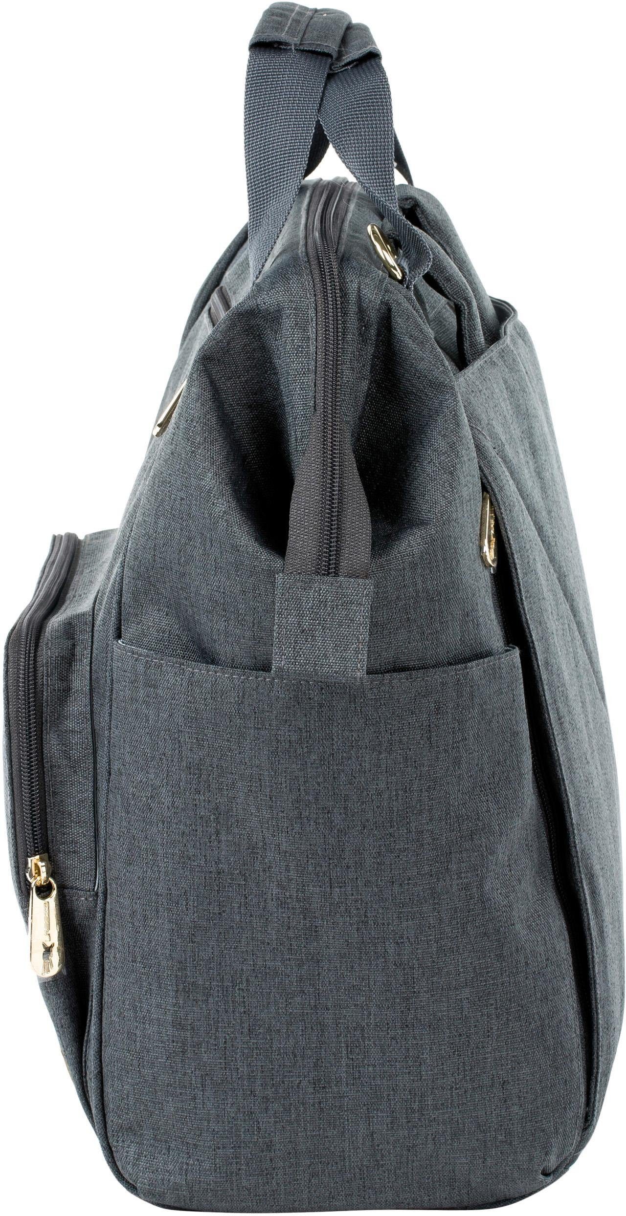 Lässig Luierrugzak Glam, Goldie, Backpack Anthracite Door PETA goedgekeurd veganistisch