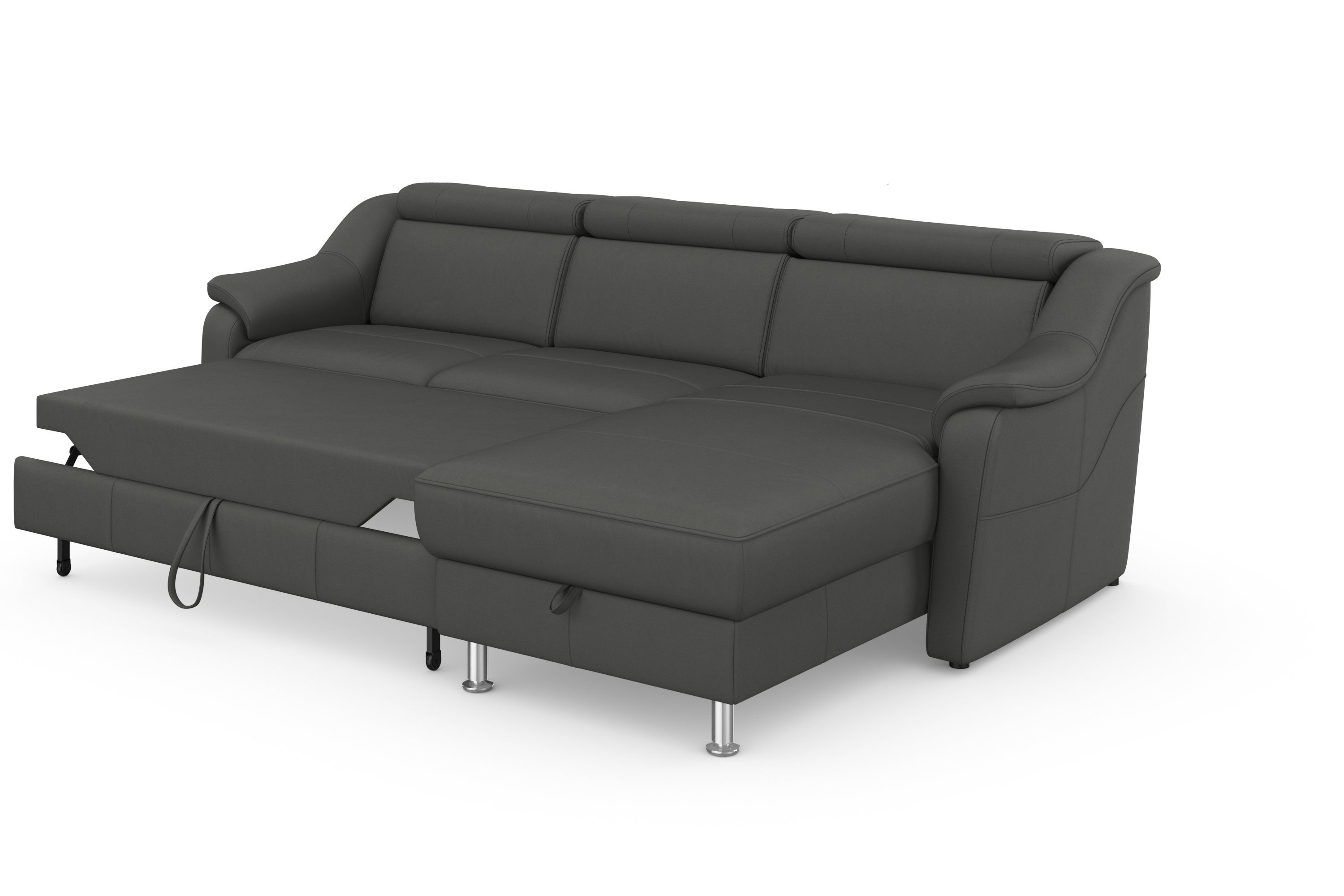 sit&more Hoekbank Freetown L-vorm met verstelbare hoofdsteun en comfortabele binnenvering