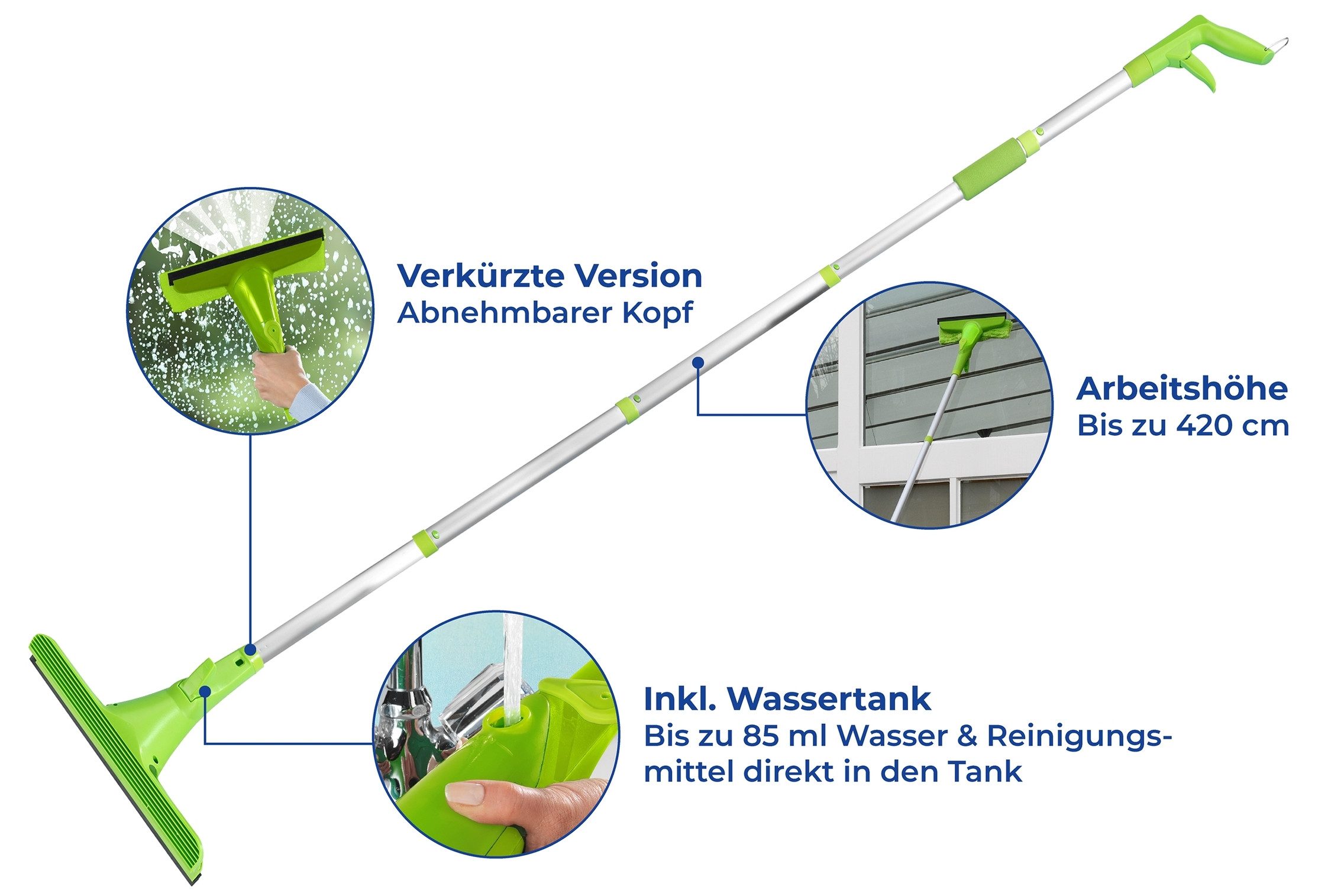 WENKO Ramenwisser Model Maxi maximale werkhoogte 420 cm, wisserbreedte 27 cm