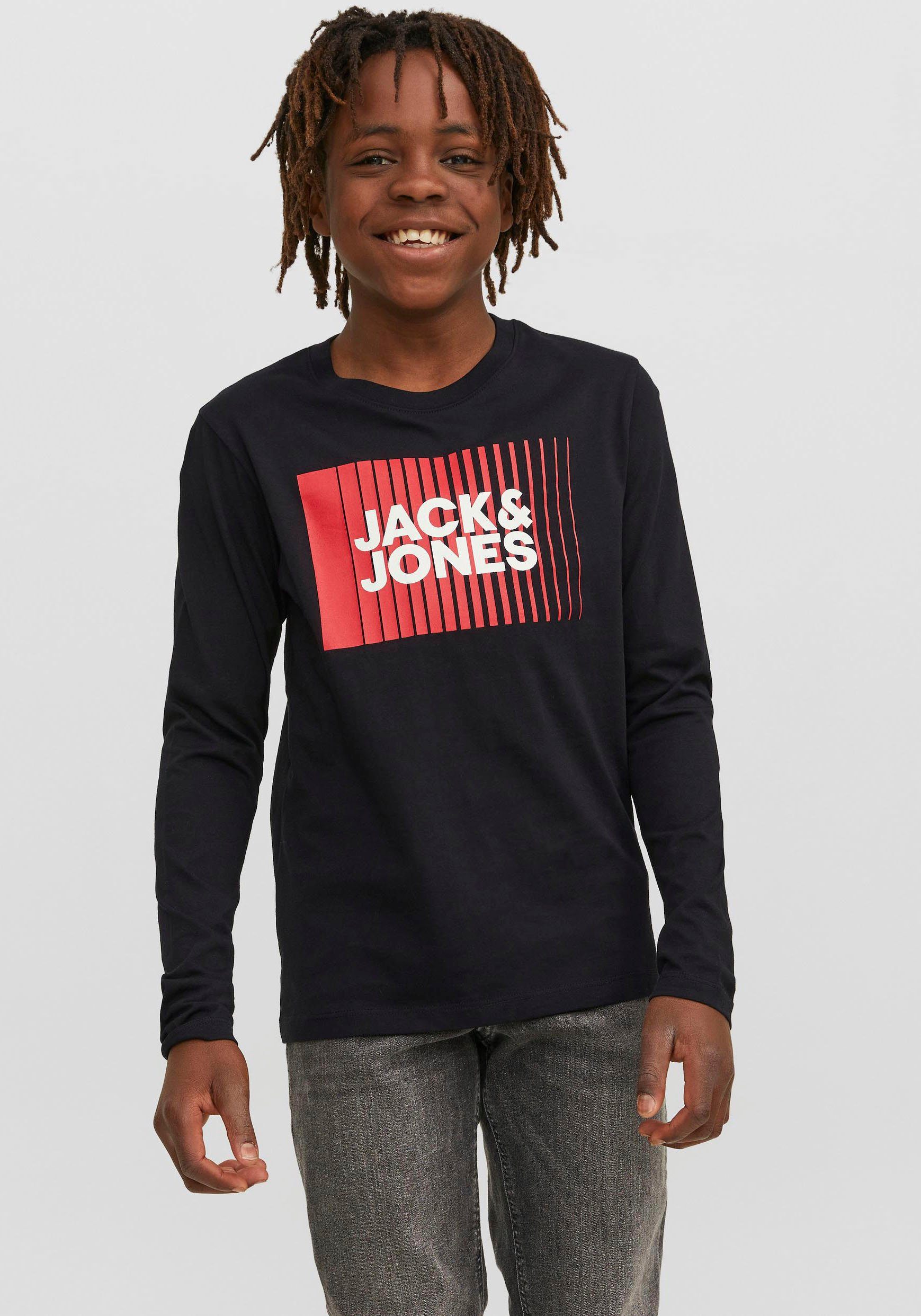 NU 20% KORTING: Jack & Jones Junior Shirt met lange mouwen JJECORP LOGO TEE PLAY LS O-NECK NOOS JNR