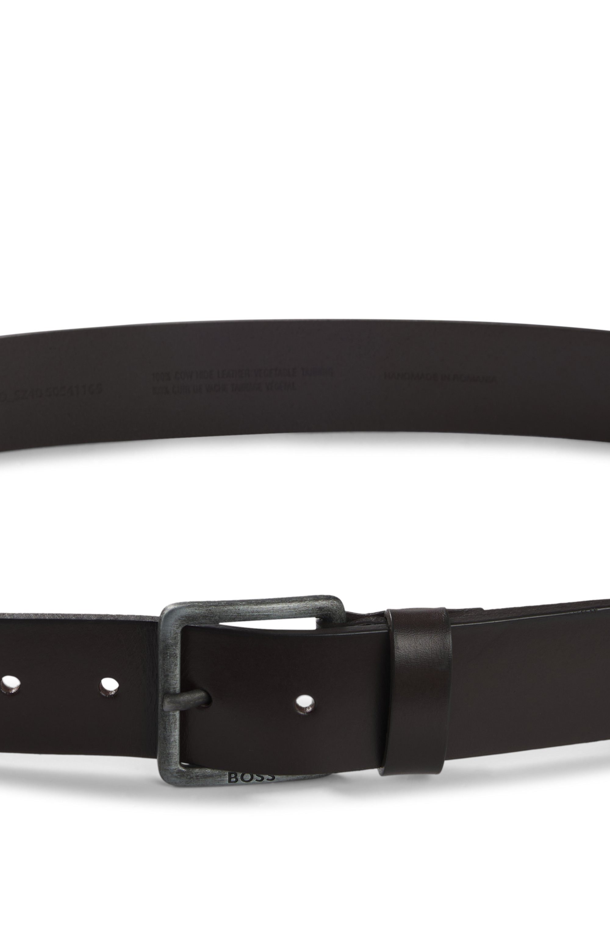 Boss Leren riem Jeeko_Sz40 met matte gesp