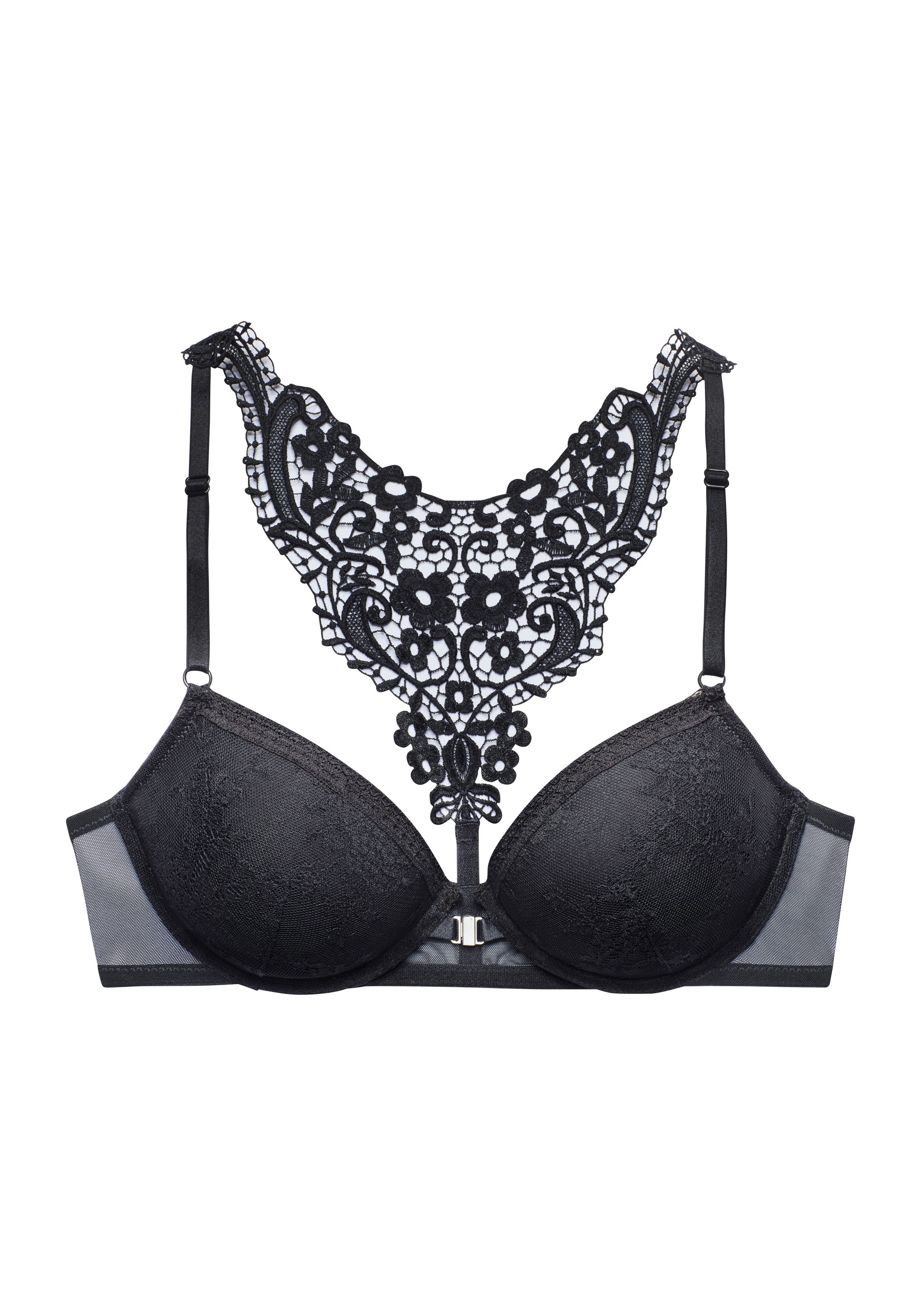 Lascana Push-up-bh met mooi geborduurd motief op de rug, sexy lingerie