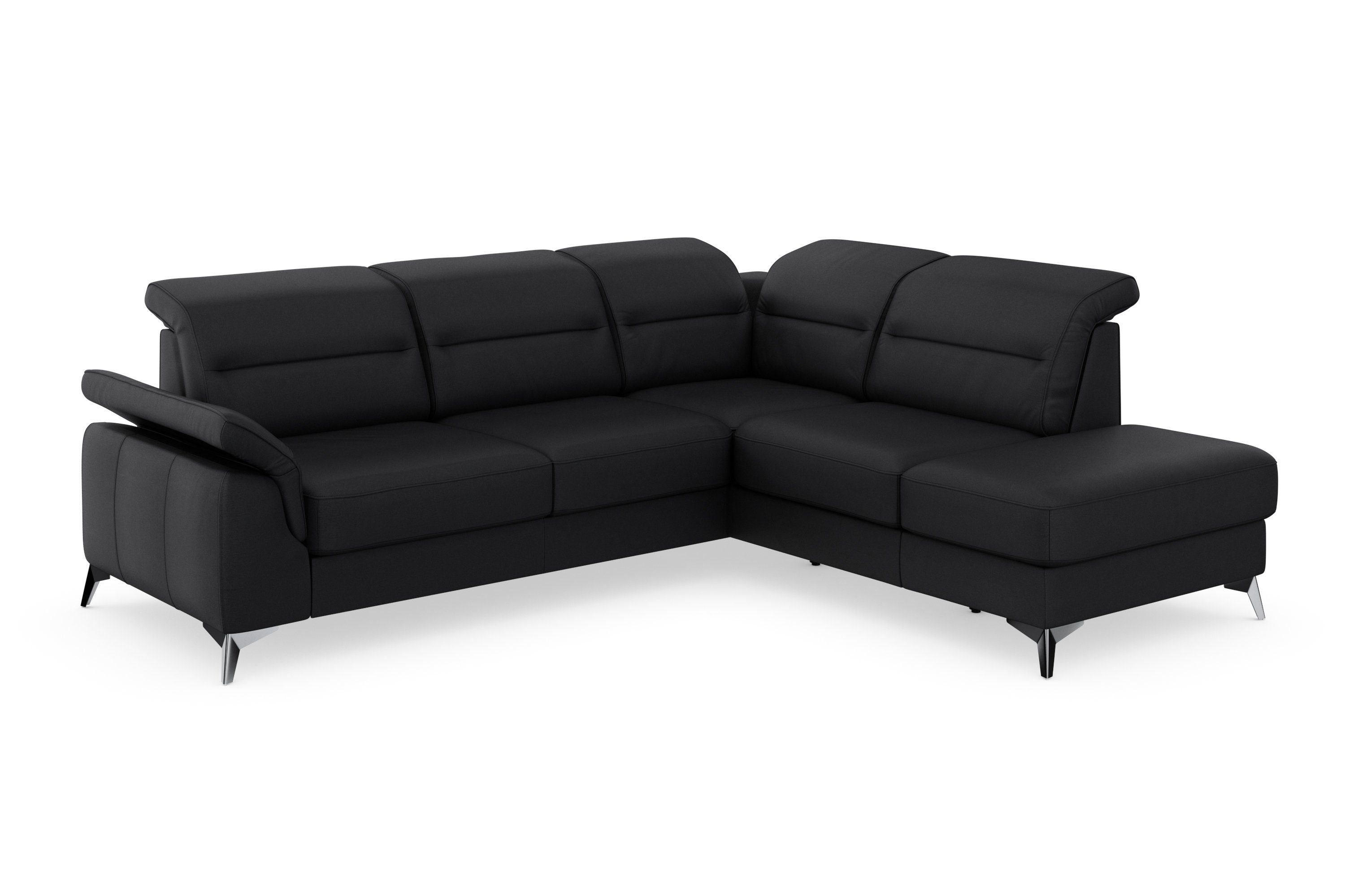 sit&more Hoekbank Sinatra L-vorm met ottomane, optioneel met verstelbare hoofdsteun en armleuning