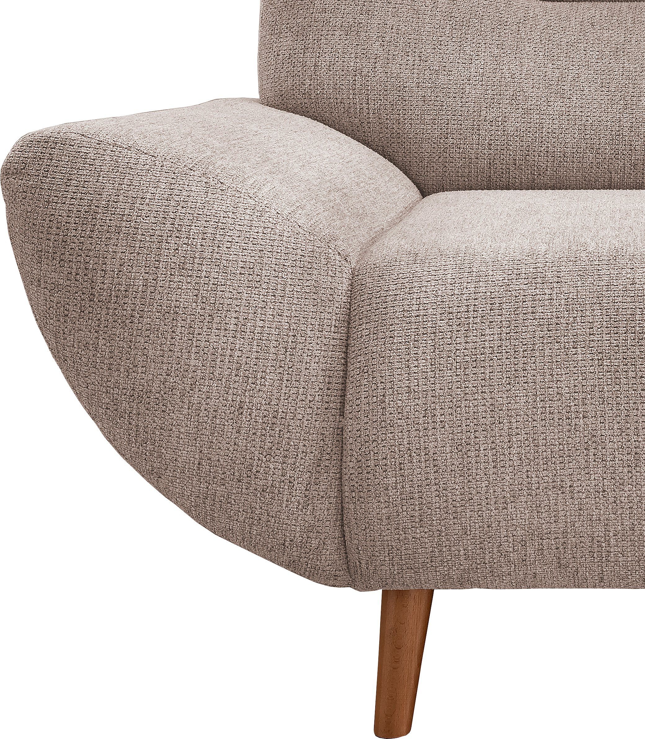 INOSIGN 2-zitsbank Drago elegant en tijdloos, comfortabel, houten voet