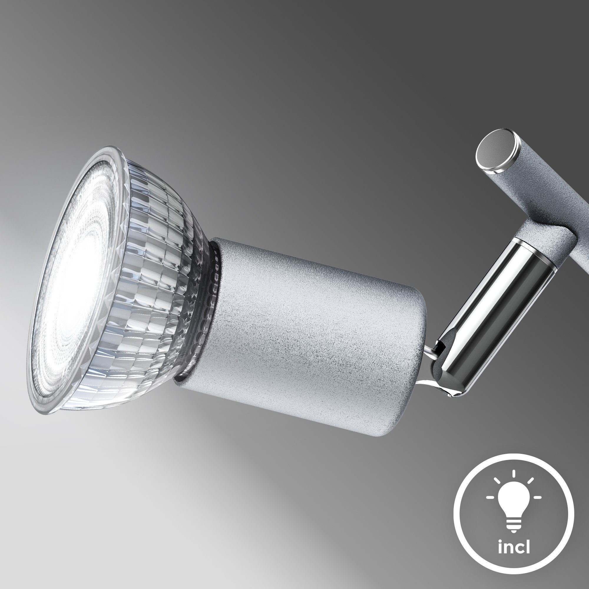 B.K.Licht Plafondlamp 3-vlamige led plafondspot, draaibaar, ip20, neutraalwit