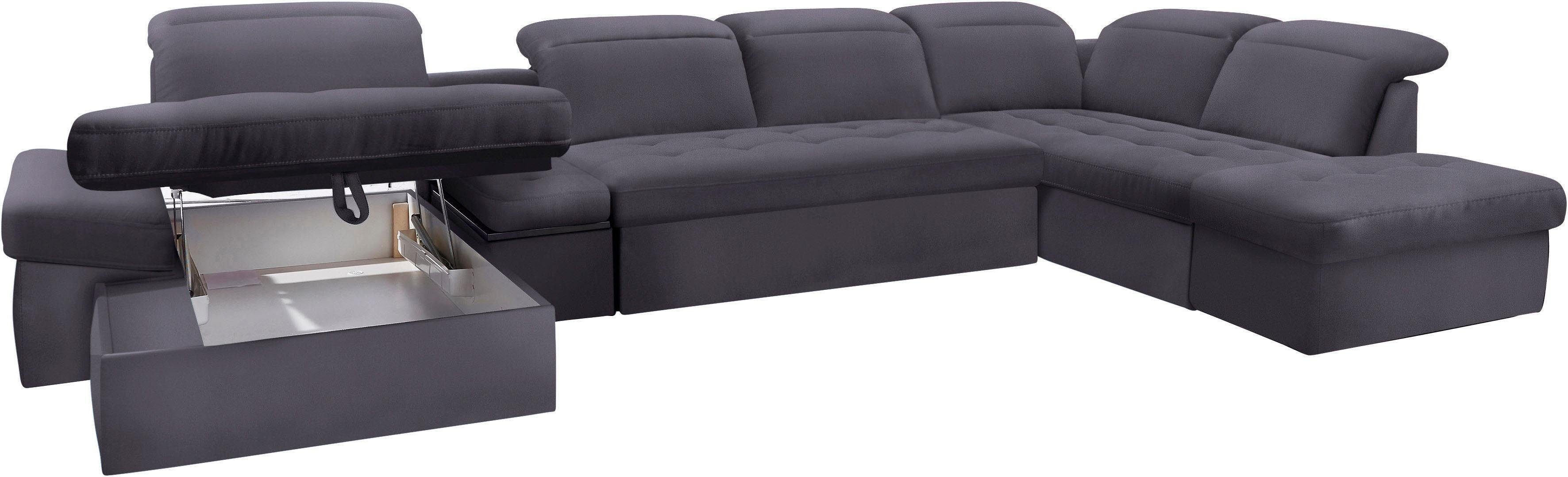 sit&more Zithoek Stardust U-vorm met verstelbare hoofdsteun, armleuningen en tafelelement