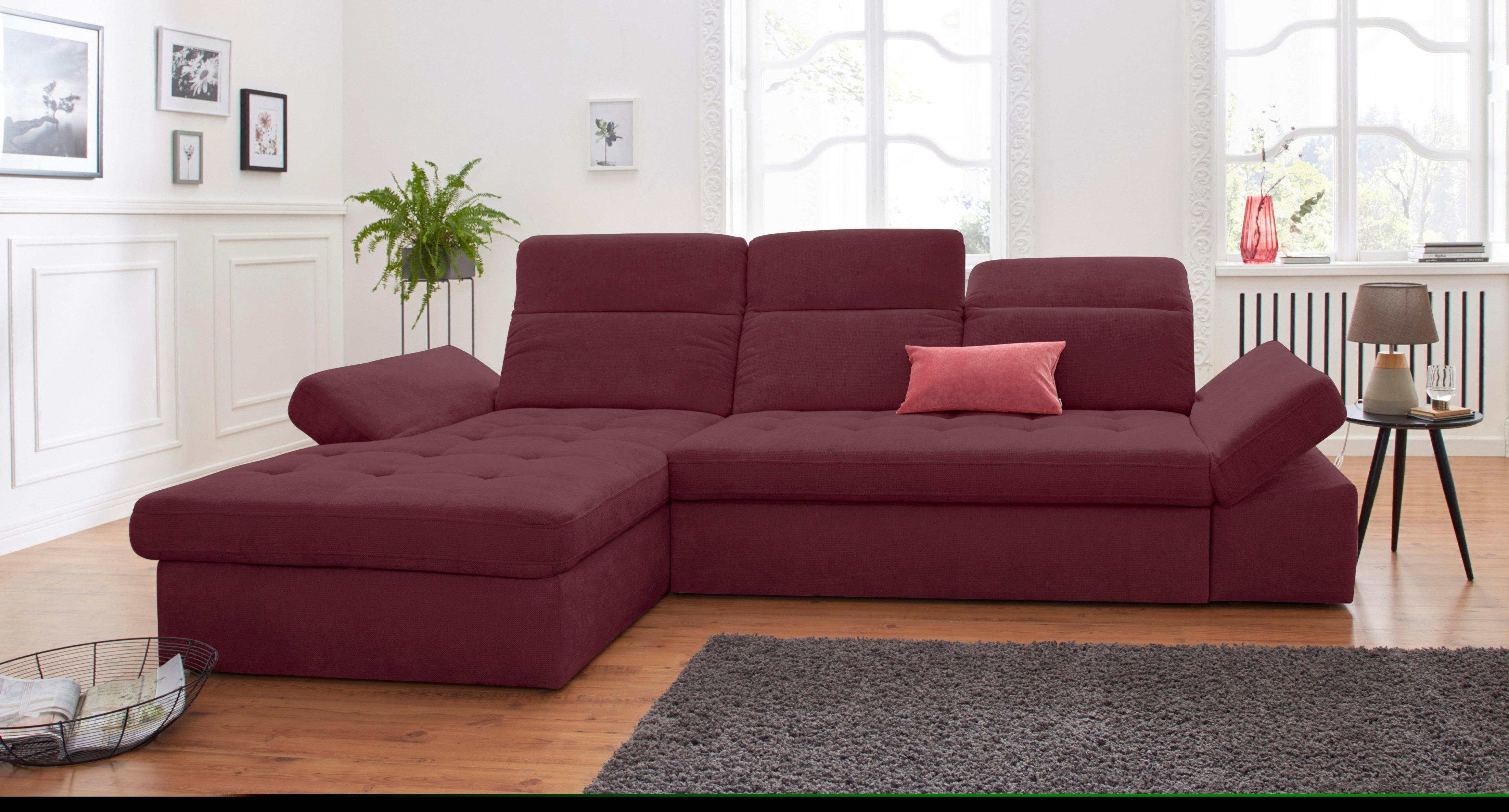 Sit&more Hoekbank Stardust L-vorm naar keuze met slaapfunctie en bedkist