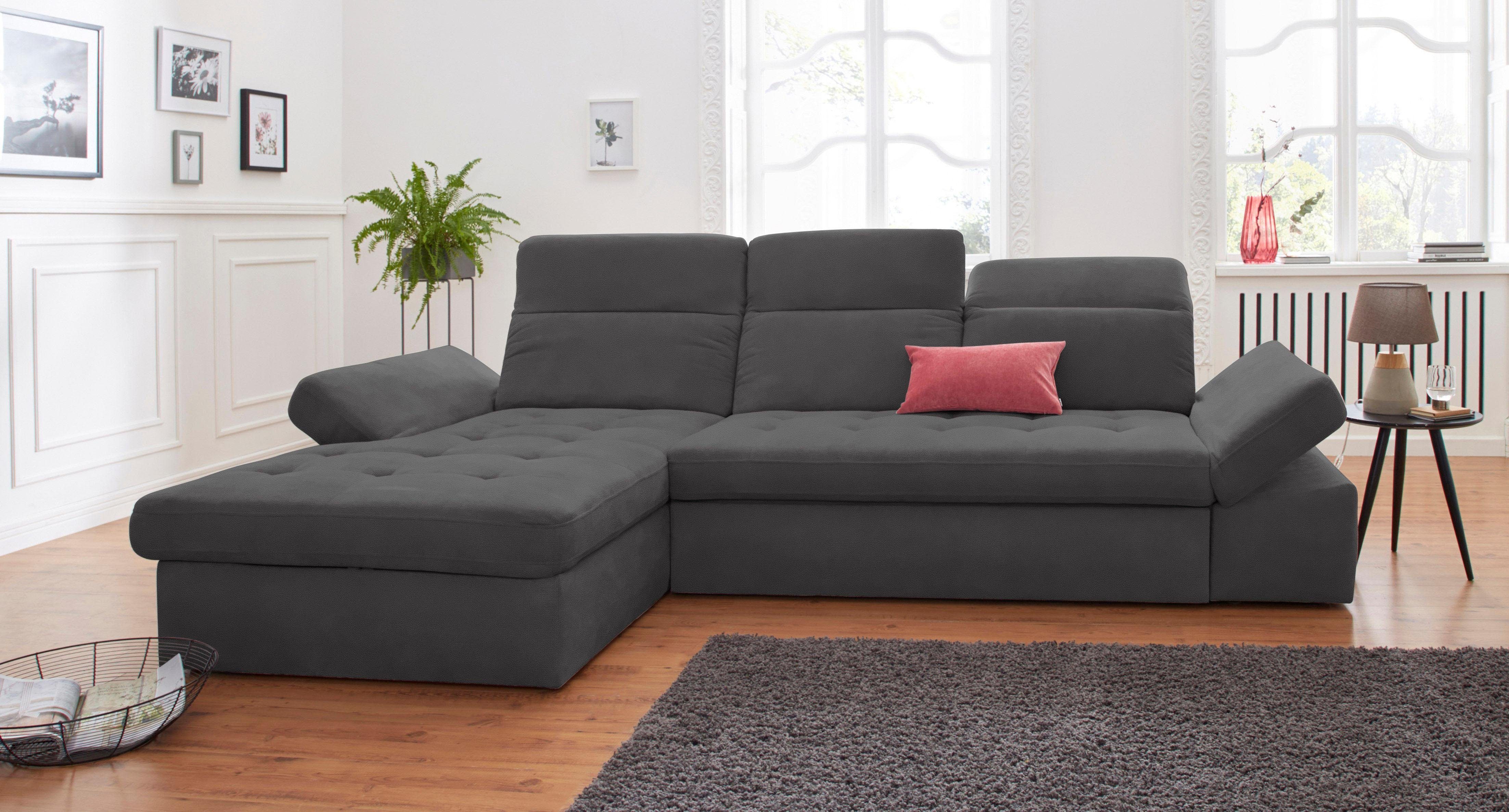 Sit&more Hoekbank Stardust L-vorm naar keuze met slaapfunctie en bedkist