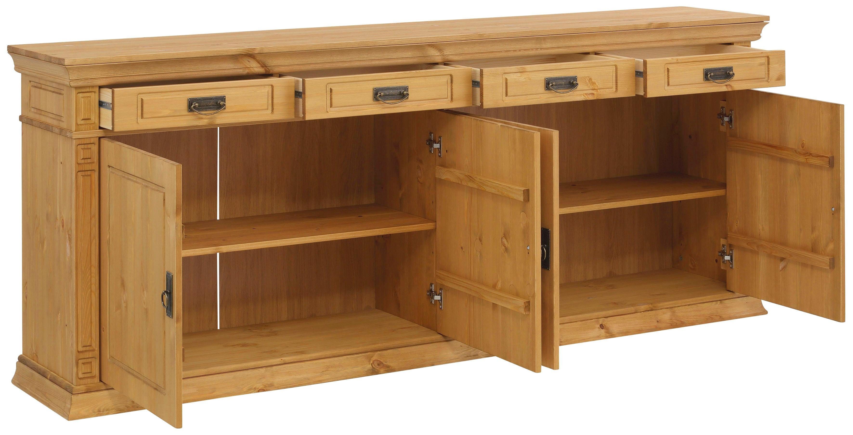 Home affaire Dressoir Vinales Commode in klassieke landelijke stijl, breedte 202 cm