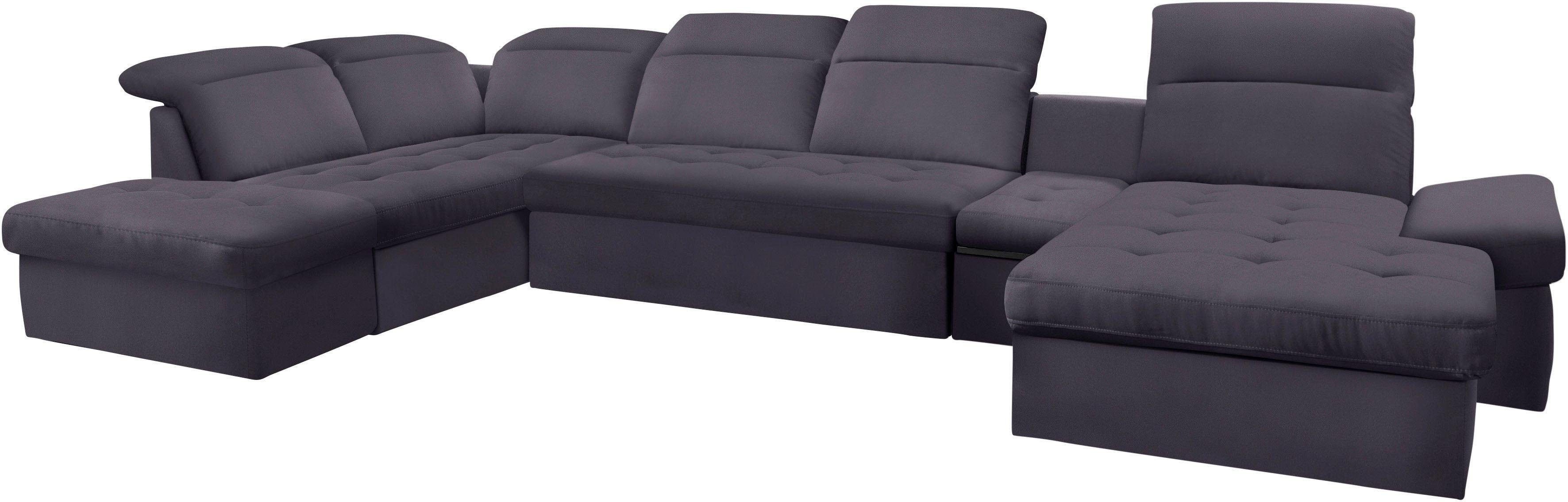 sit&more Zithoek Stardust U-vorm met verstelbare hoofdsteun, armleuningen en tafelelement