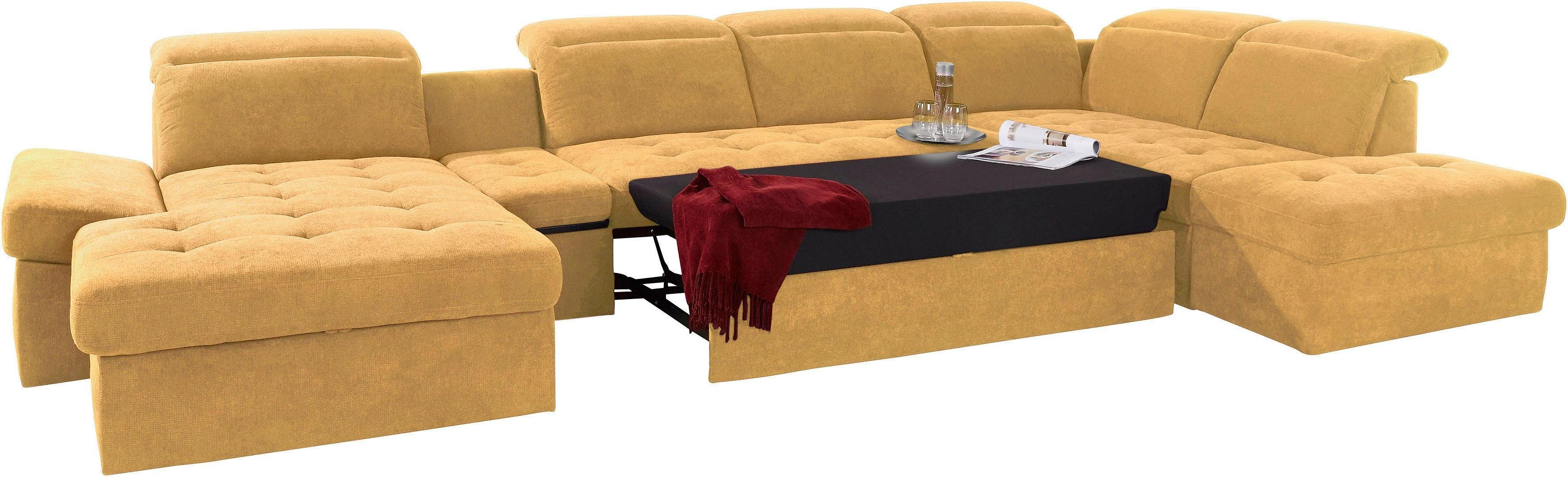 sit&more Zithoek Stardust U-vorm met verstelbare hoofdsteun, armleuningen en tafelelement