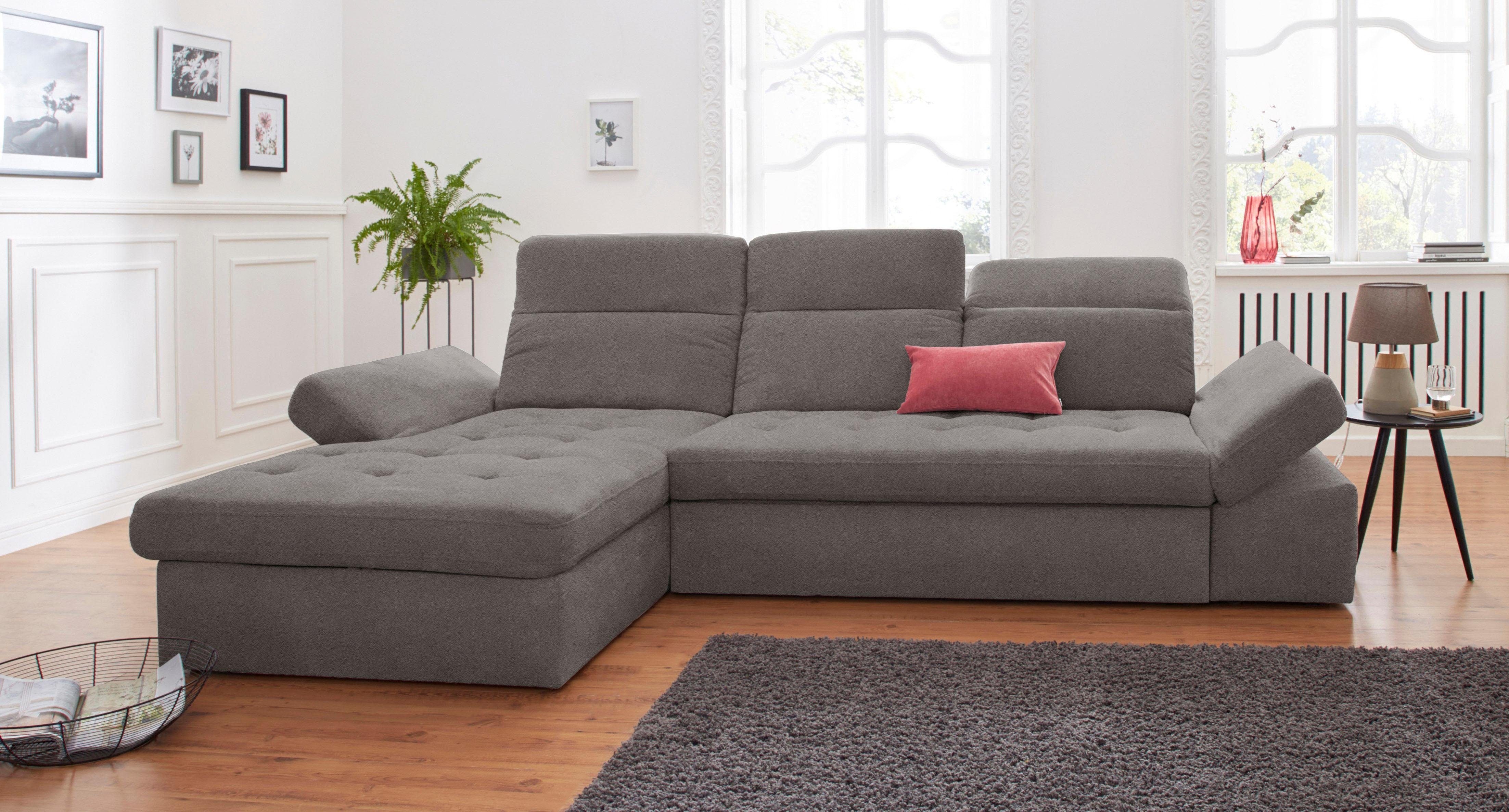 Sit&more Hoekbank Stardust L-vorm naar keuze met slaapfunctie en bedkist