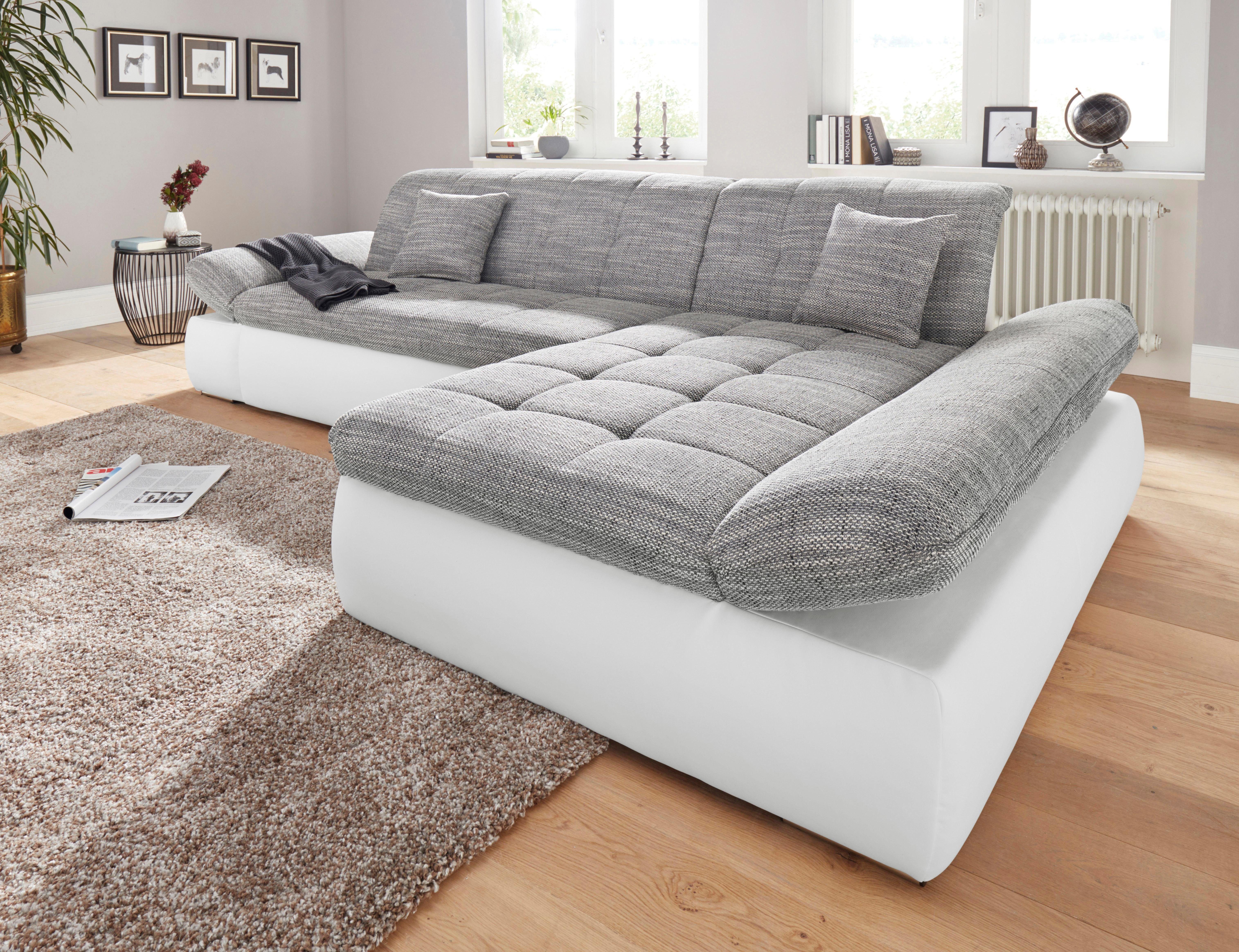 DOMO collection Hoekbank PB Moric optioneel met slaapfunctie en armsteunverstelling U-vorm