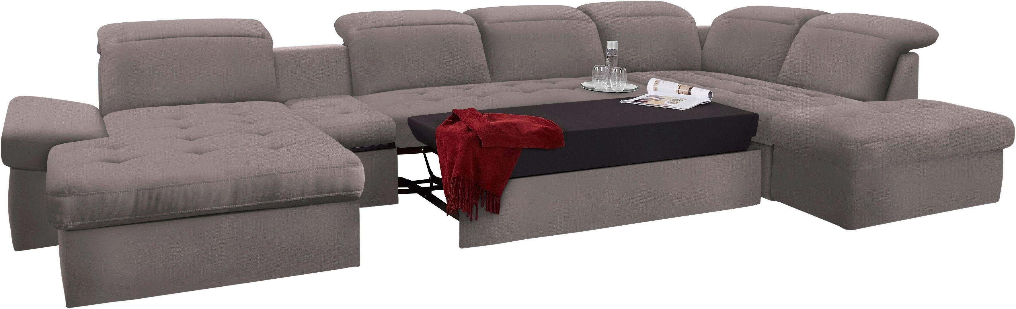 sit&more Zithoek Stardust U-vorm met verstelbare hoofdsteun, armleuningen en tafelelement