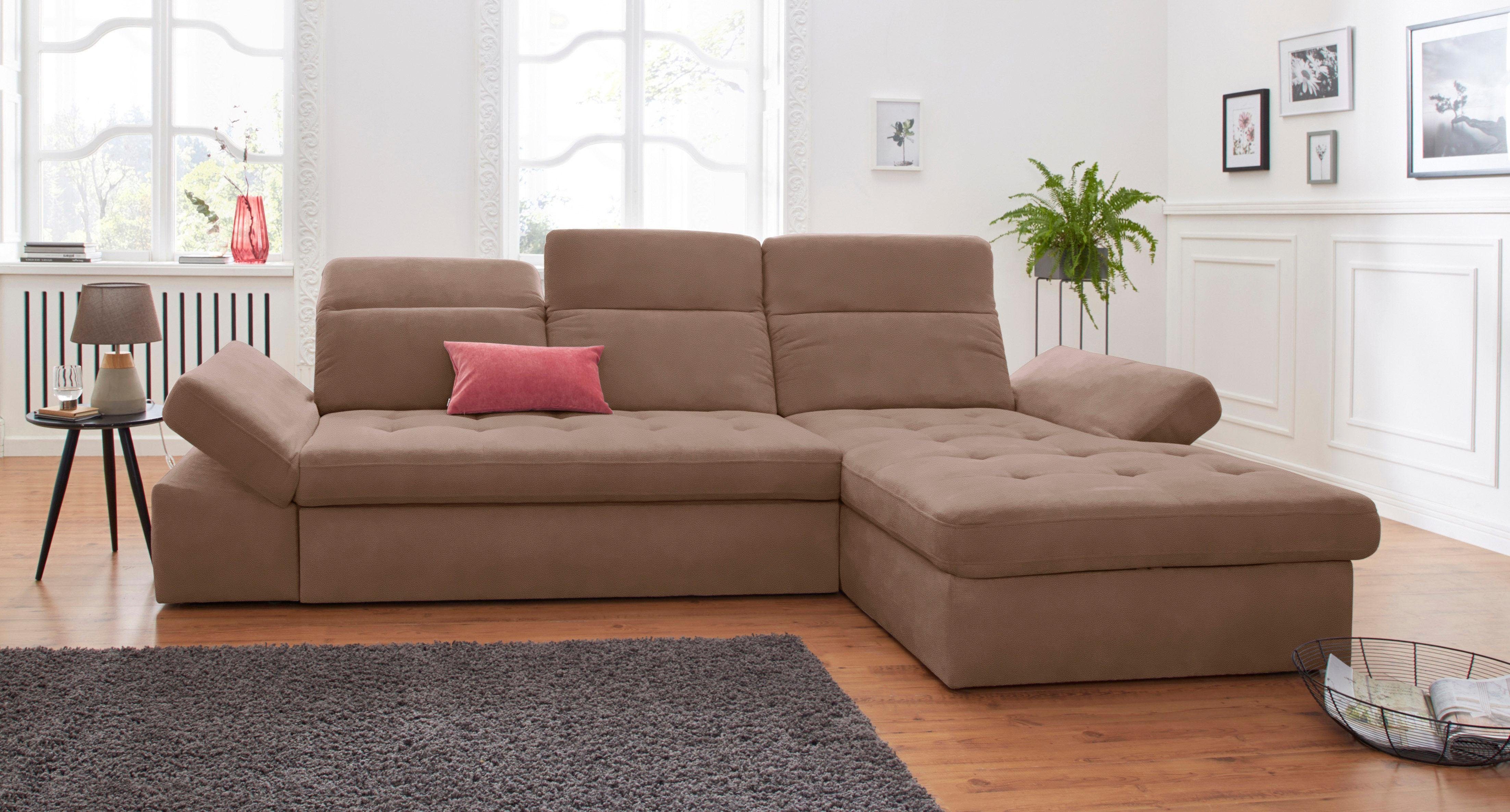 Sit&more Hoekbank Stardust L-vorm naar keuze met slaapfunctie en bedkist